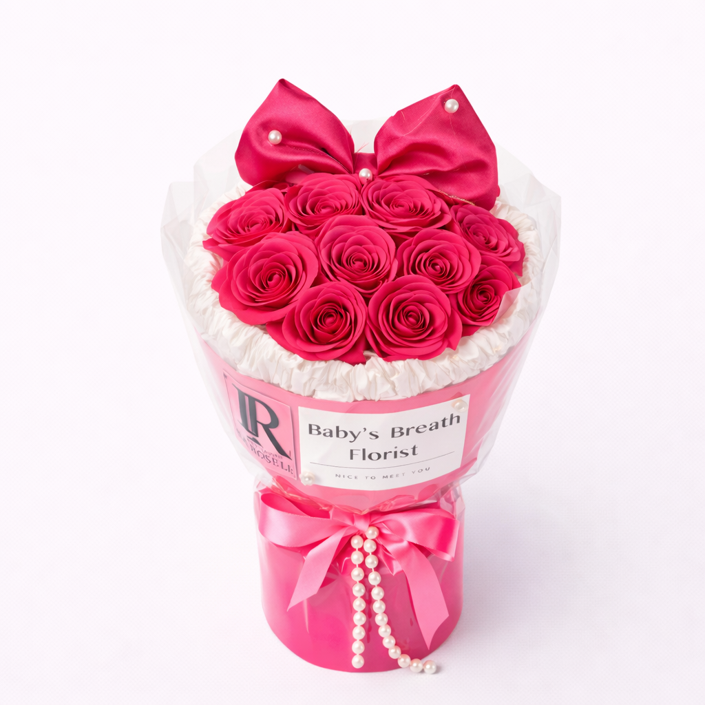 Mila Hot-Pink Icon Rose Box