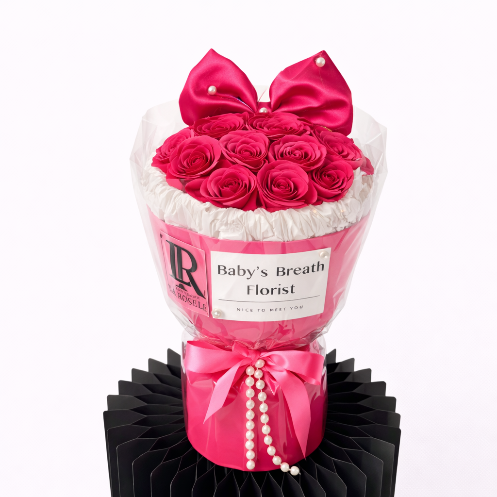 Mila Hot-Pink Icon Rose Box