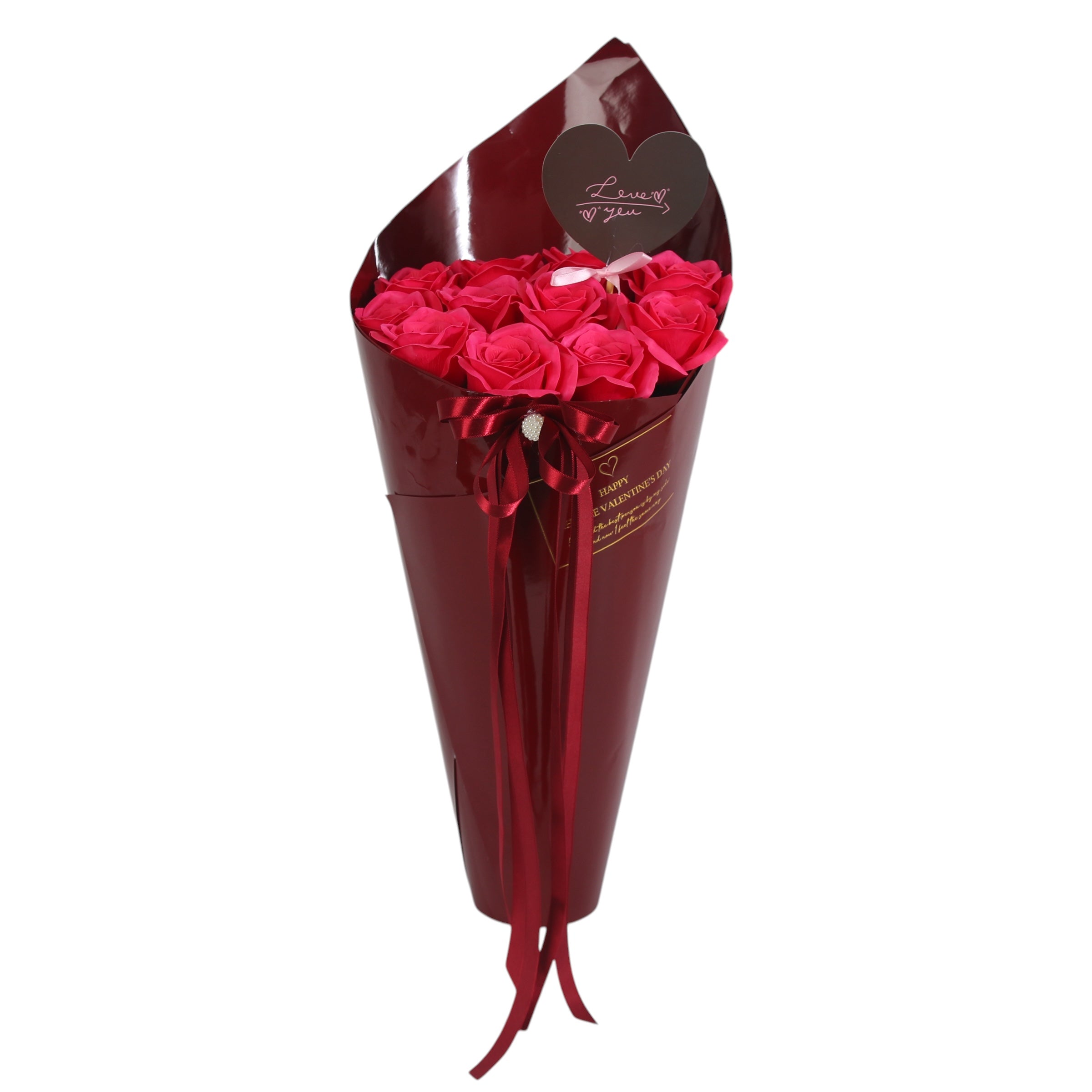 Crimson Romance Preserved Rose Bouquet