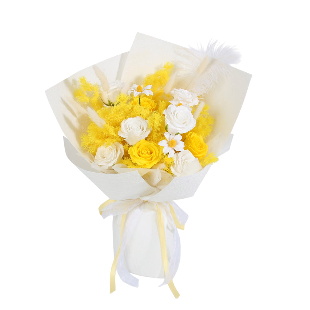 Sunshine Elegance Preserved Rose Bouquet