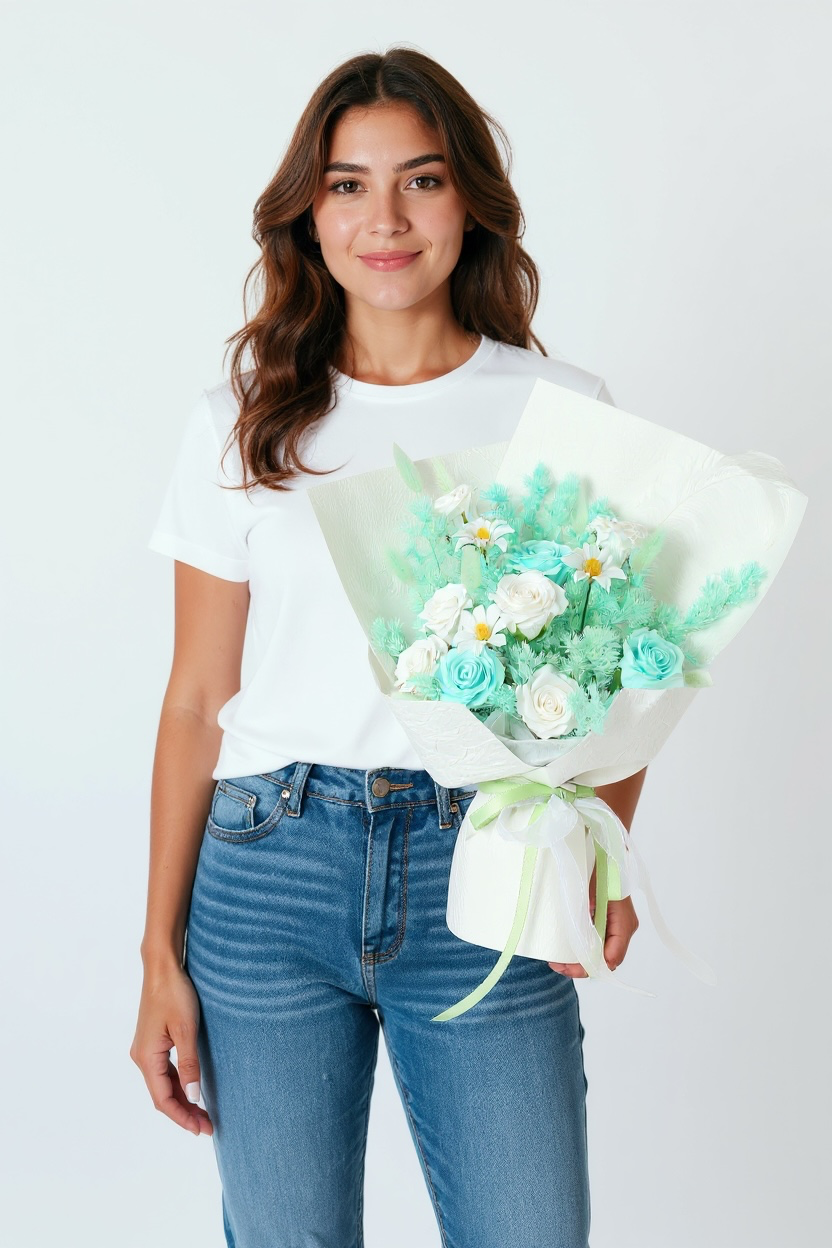 Mint Serenity Preserved Rose Bouquet
