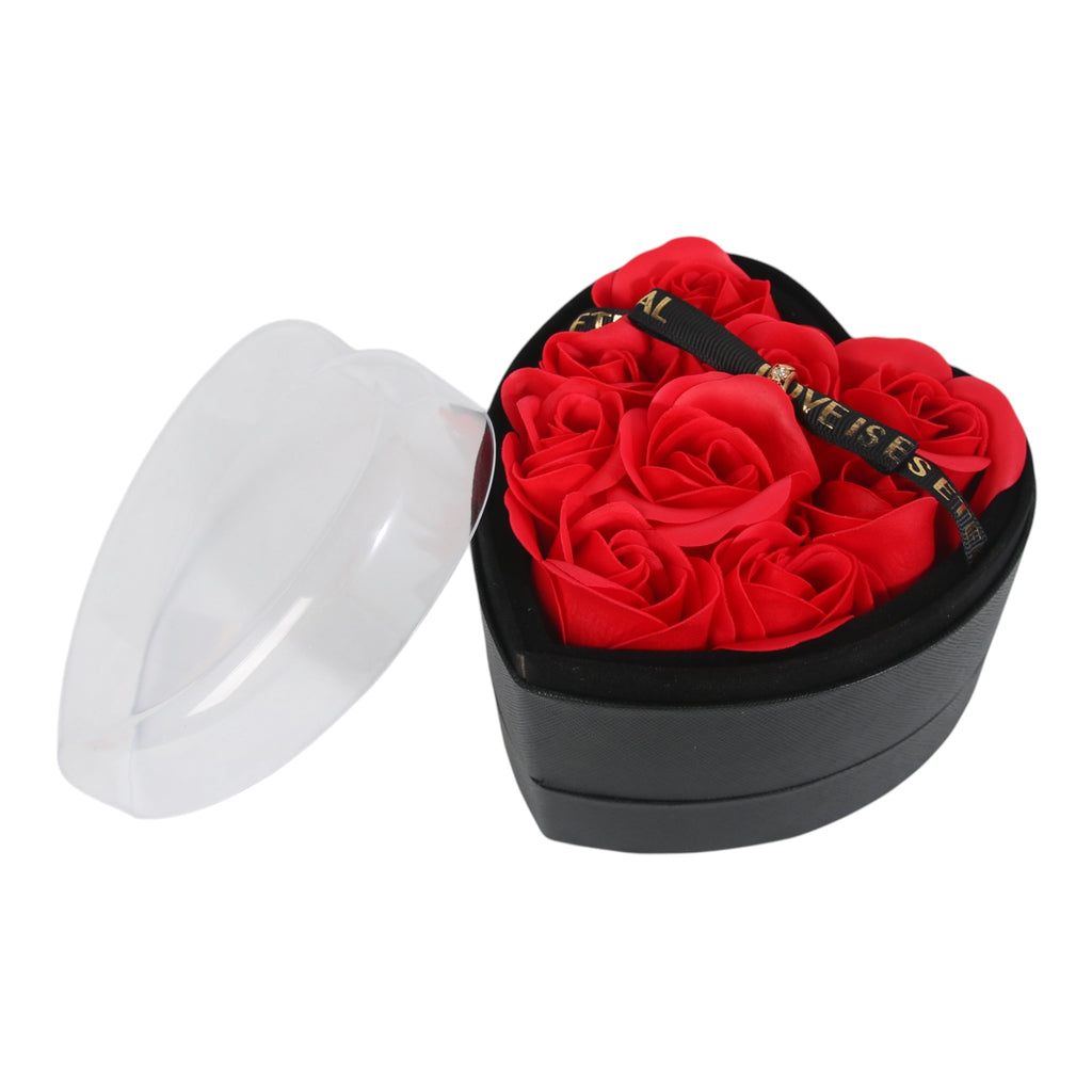 Gift Box with Red Roses Heart