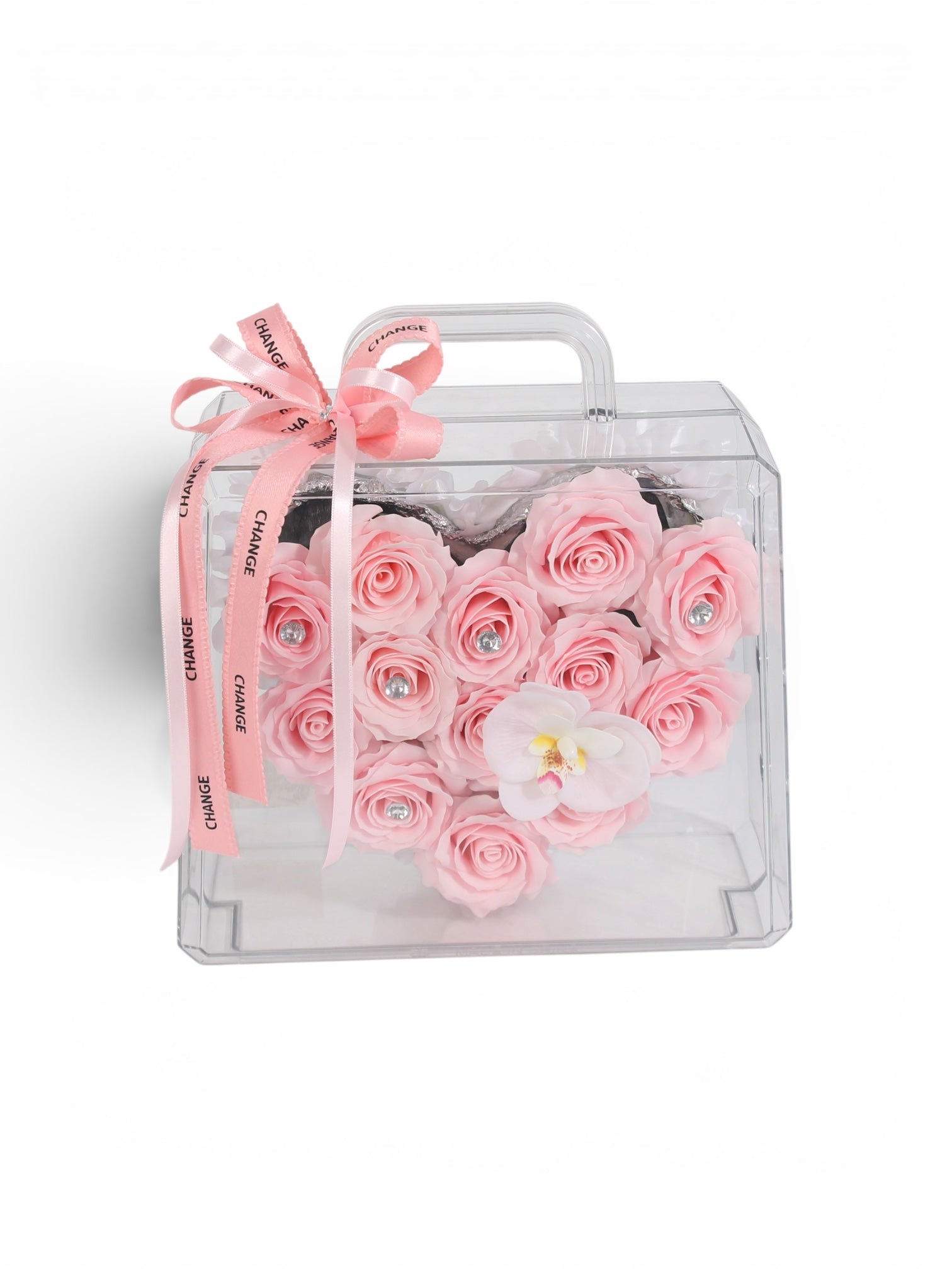 Crystal Heart Rose Handbag