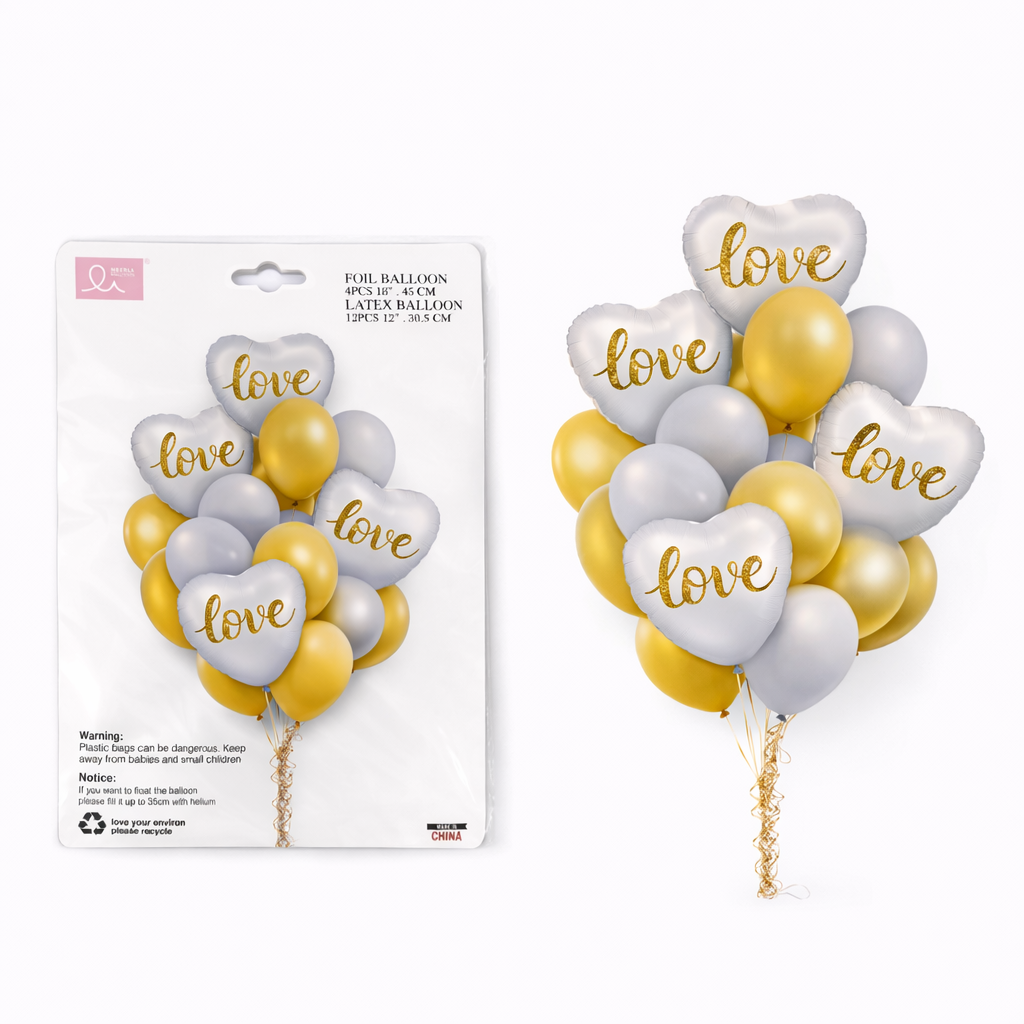 Golden Love Balloon Bouquet