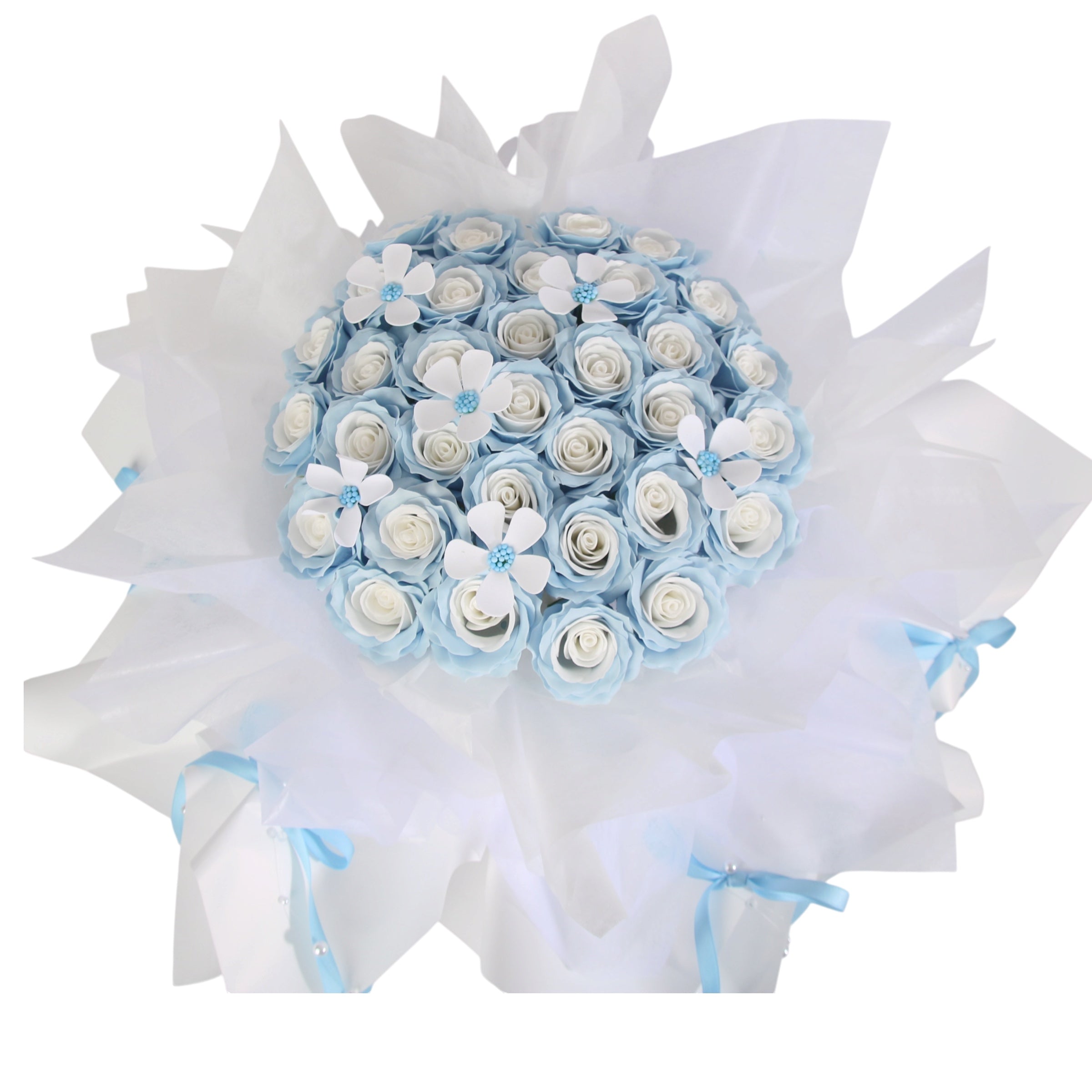 Blue Serenity Preserved Rose Bouquet
