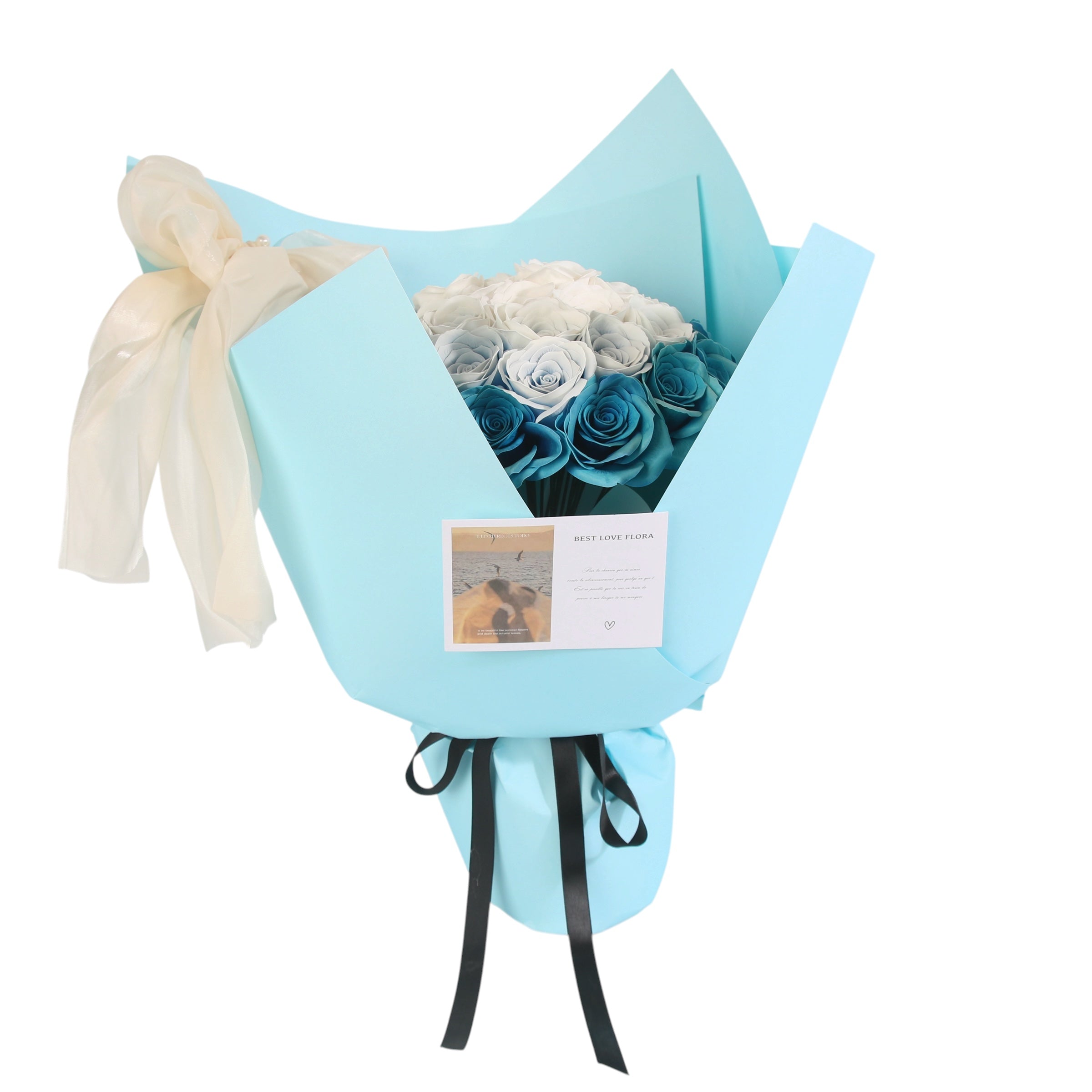 Ocean Serenity Forever Rose Bouquet