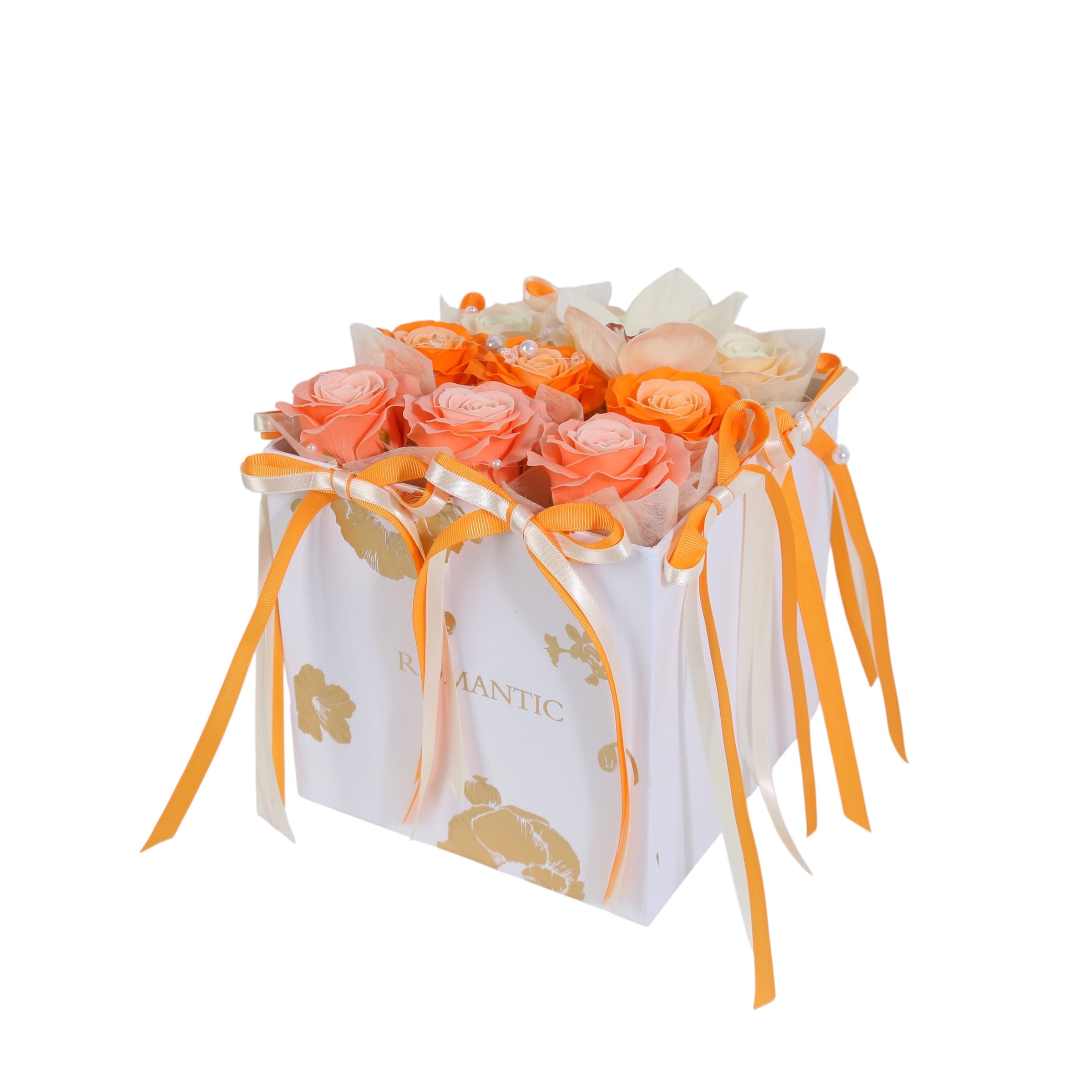 Peach Sunrise Luxury Rose Box – Eternal Rose Collection