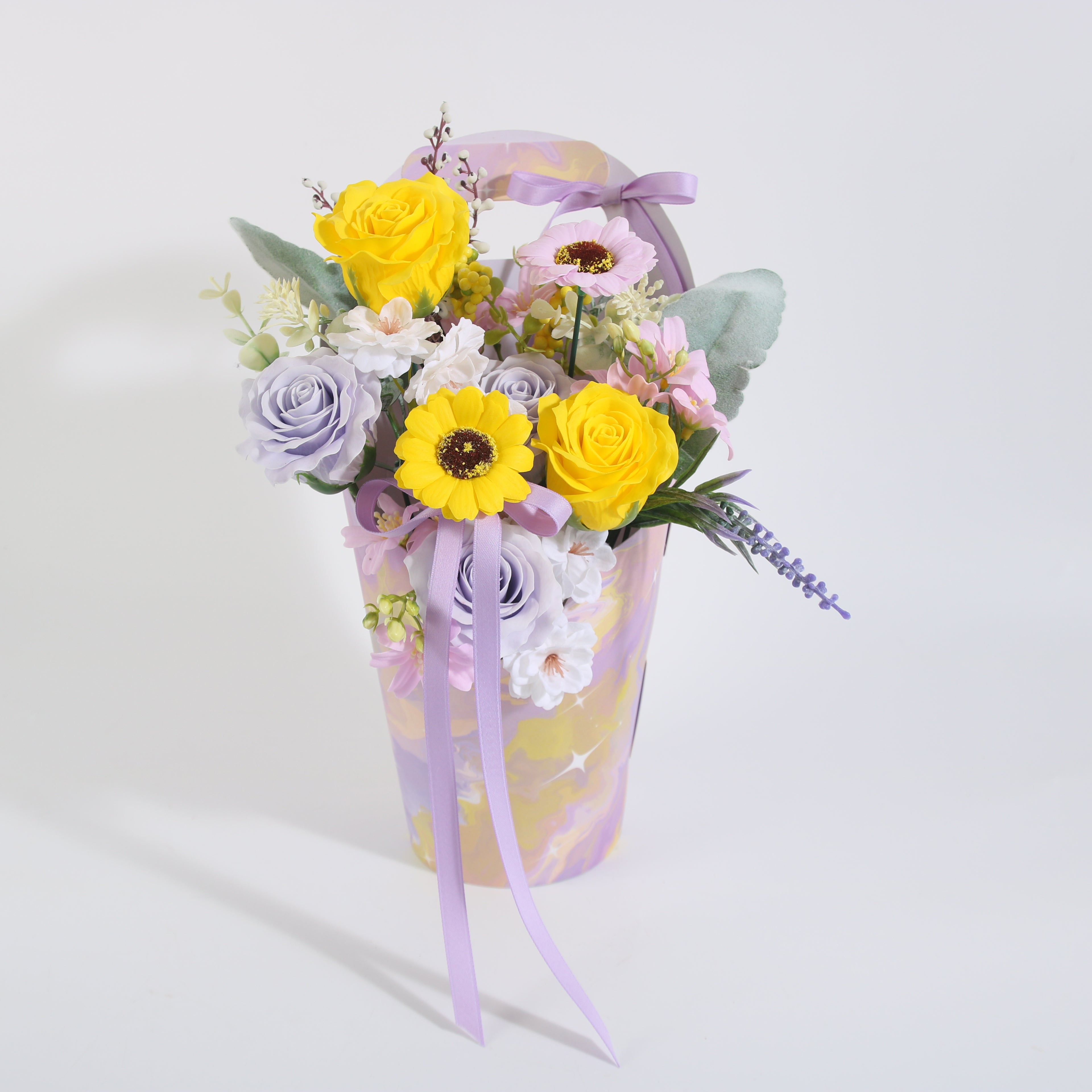 Lavender Sunshine Floral Gift Basket