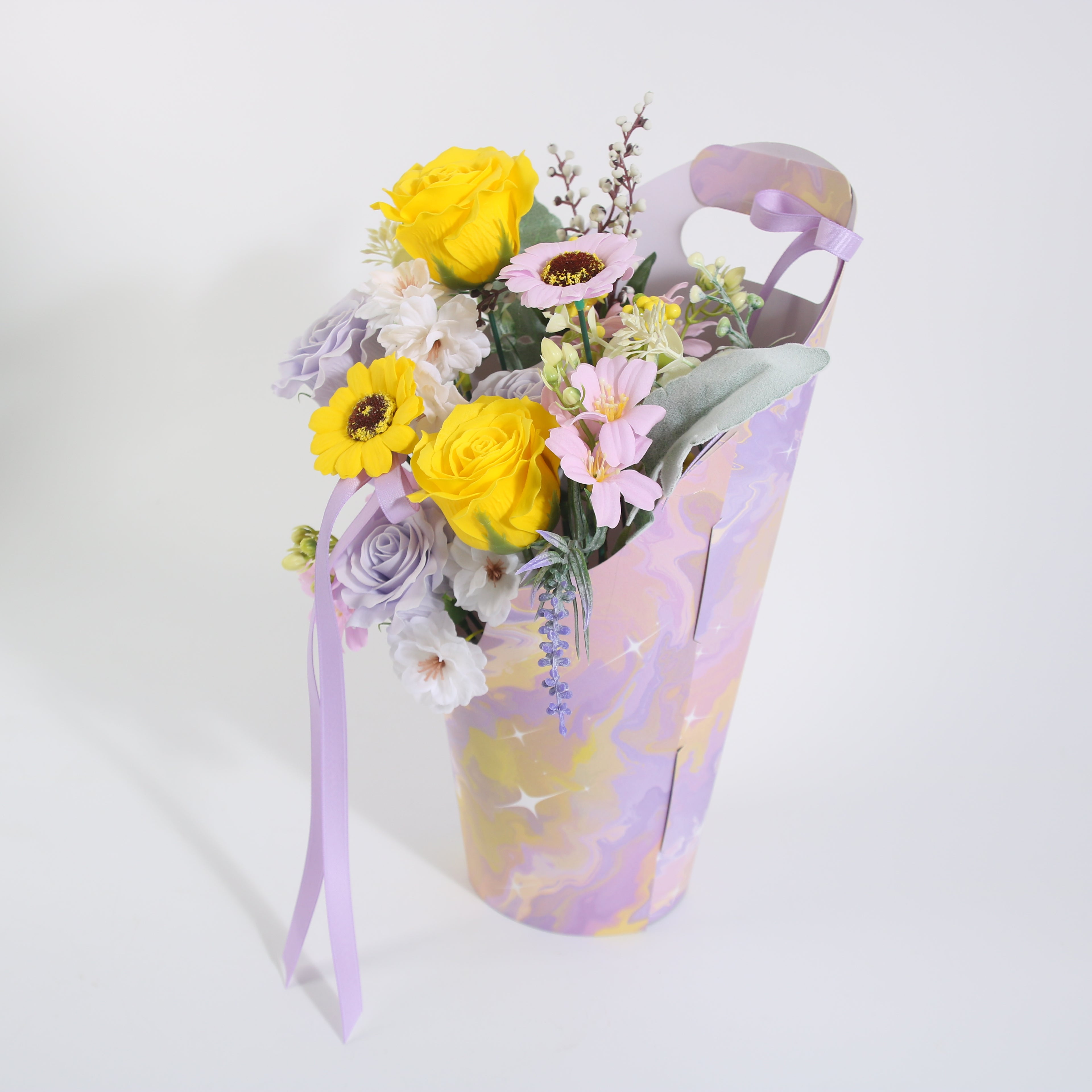 Lavender Sunshine Floral Gift Basket