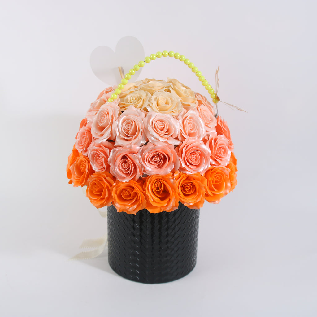 Peach Sunset Rose Luxury Box