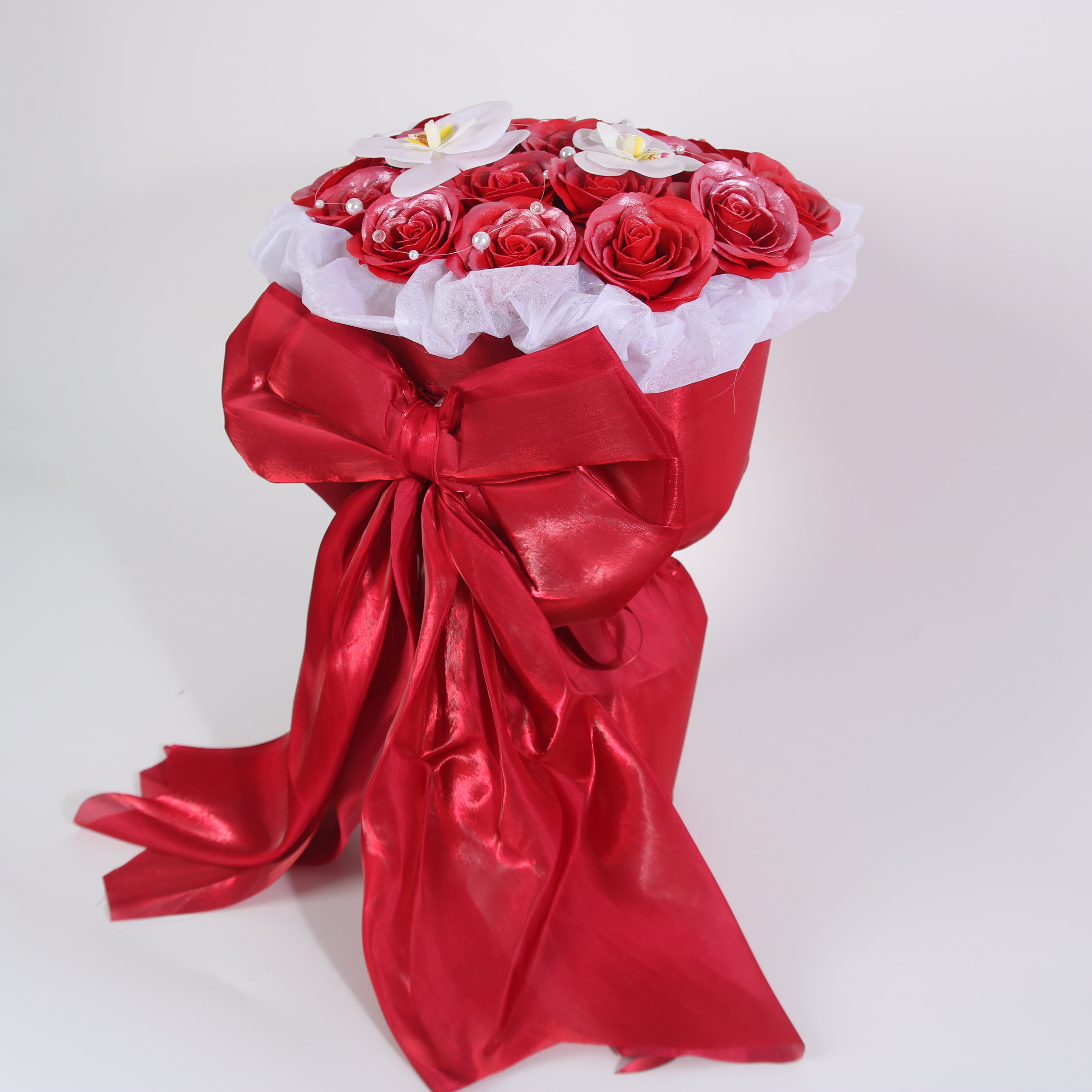 Red Rose Bow Box
