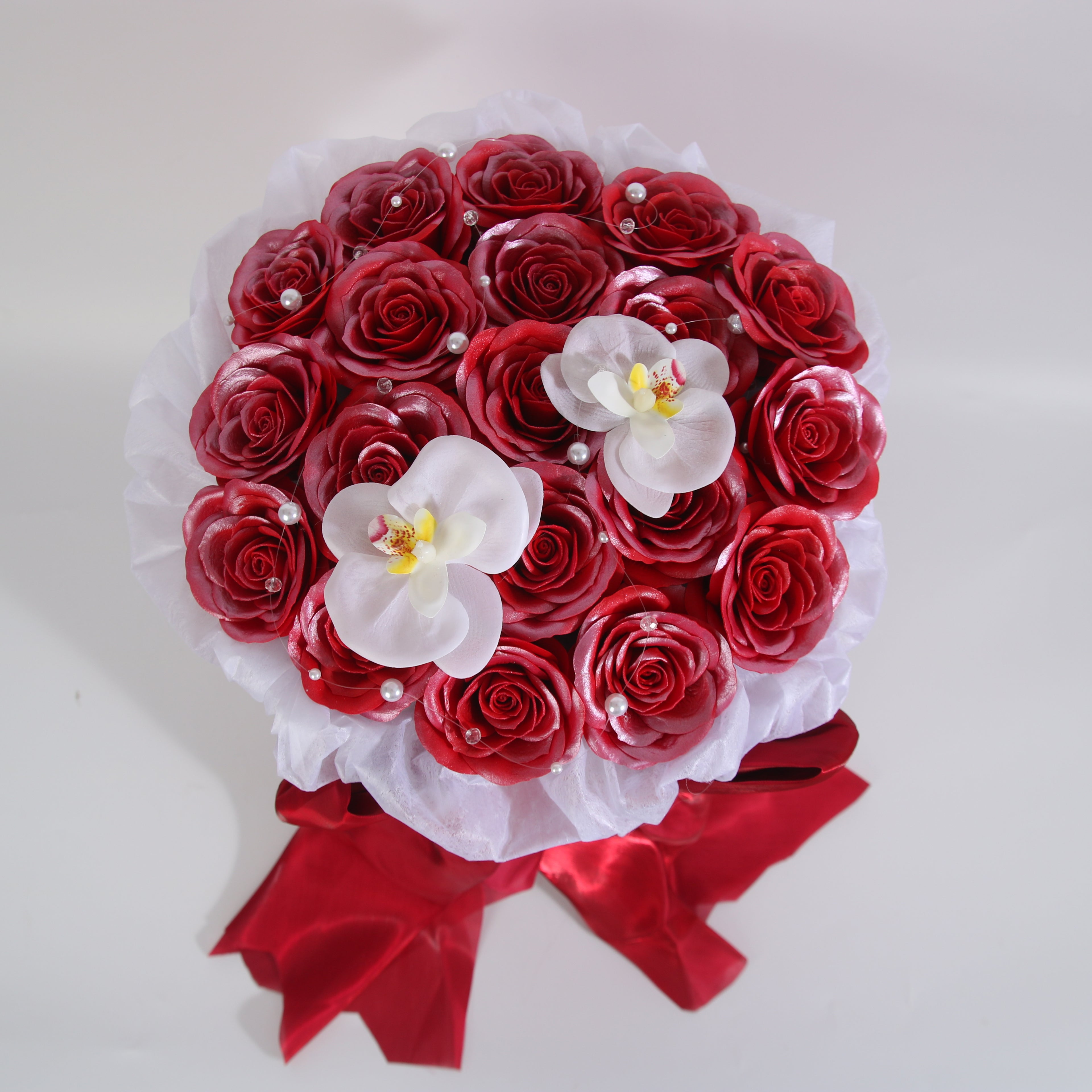 Red Rose Bow Box