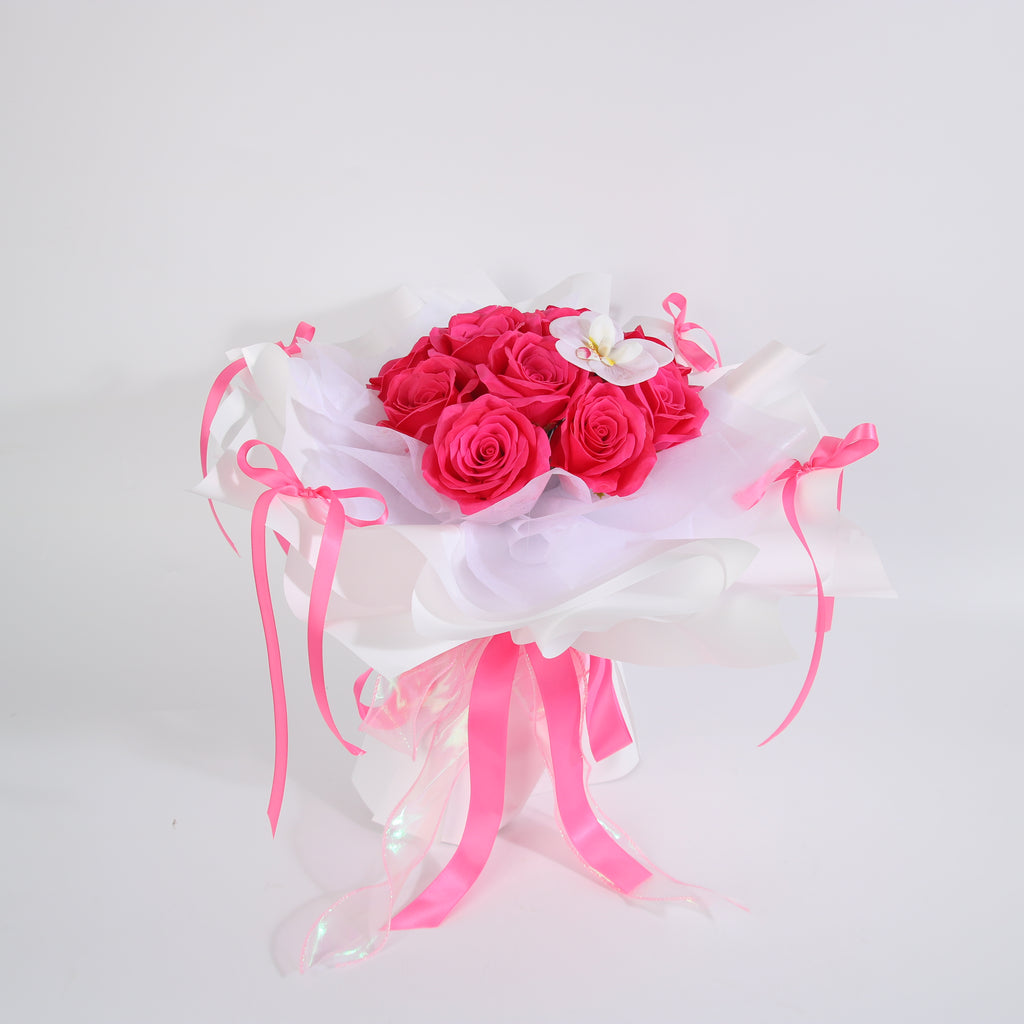 Hot Pink Orchid Rose Bouquet