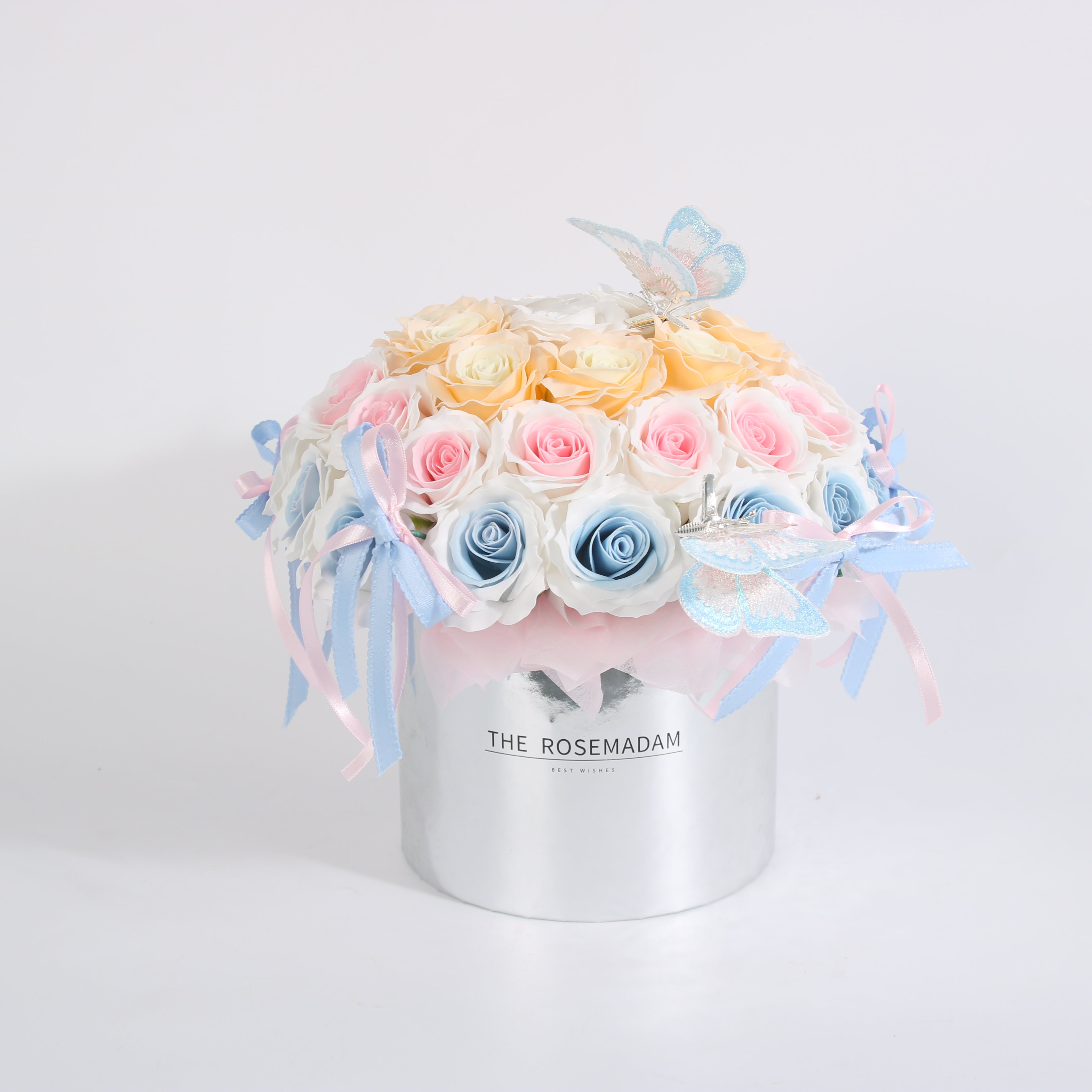 Pastel Butterfly 49 Rose Box