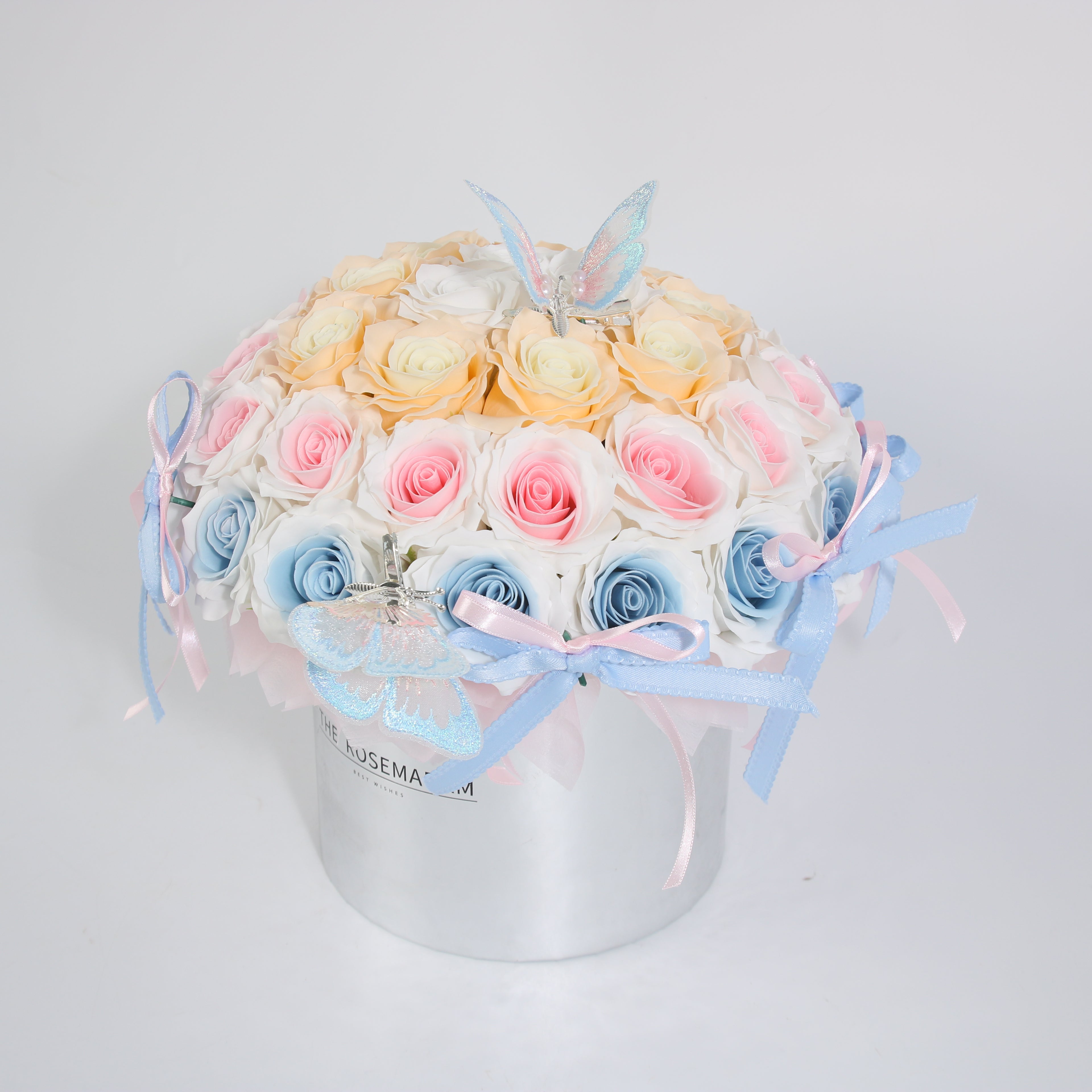 Pastel Butterfly 49 Rose Box
