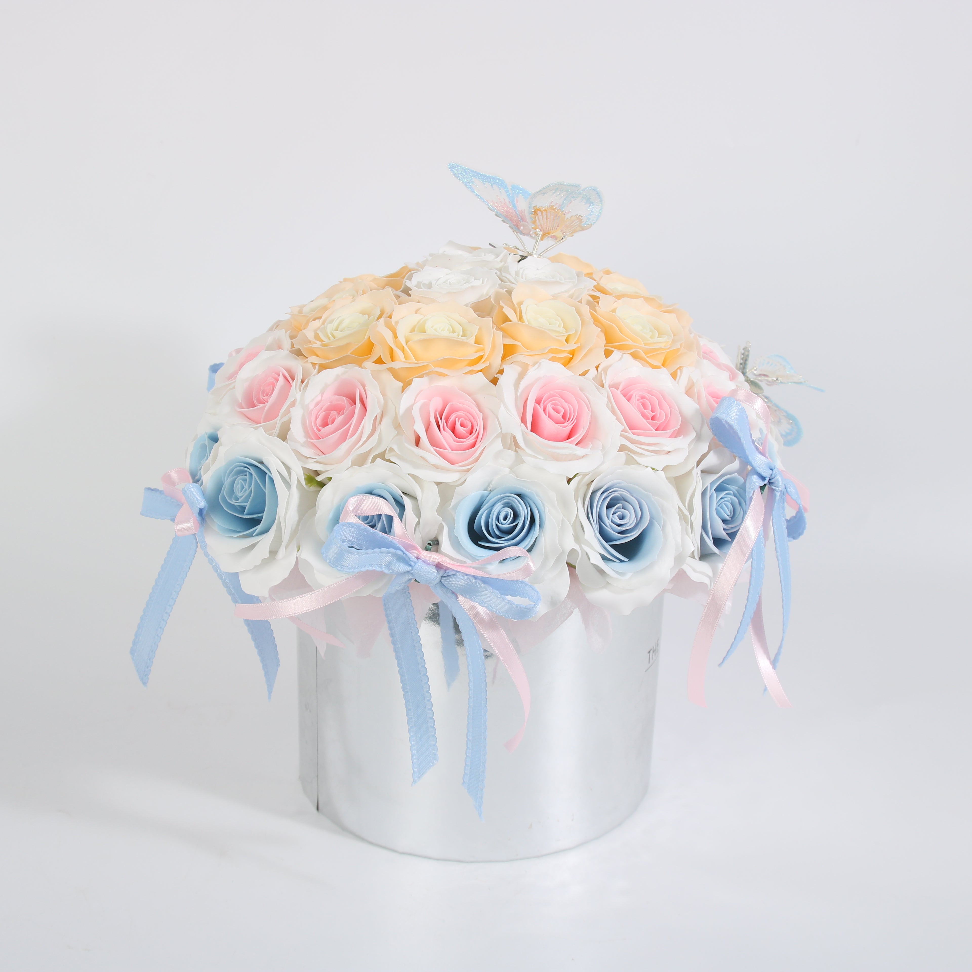 Pastel Butterfly 49 Rose Box