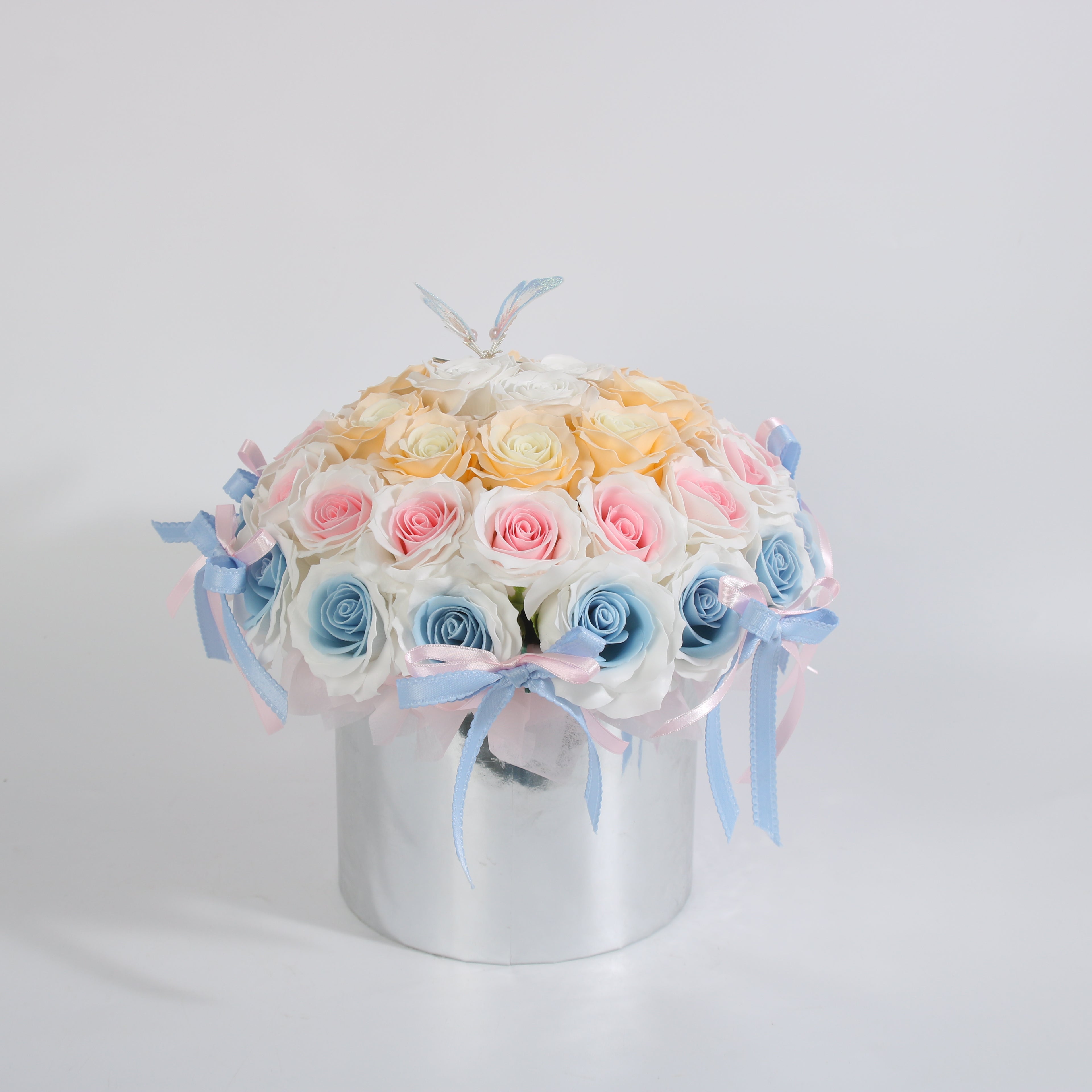 Pastel Butterfly 49 Rose Box