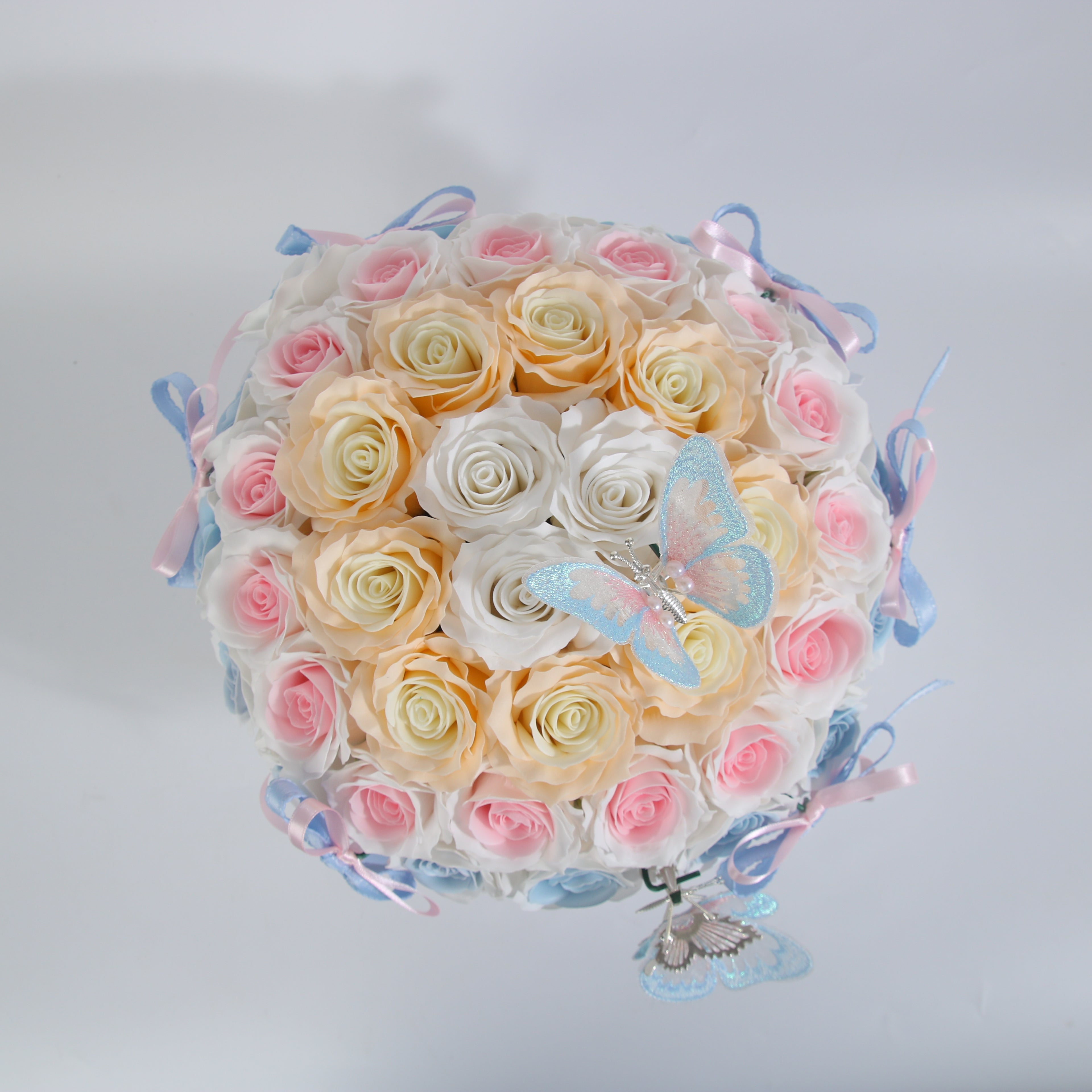 Pastel Butterfly 49 Rose Box
