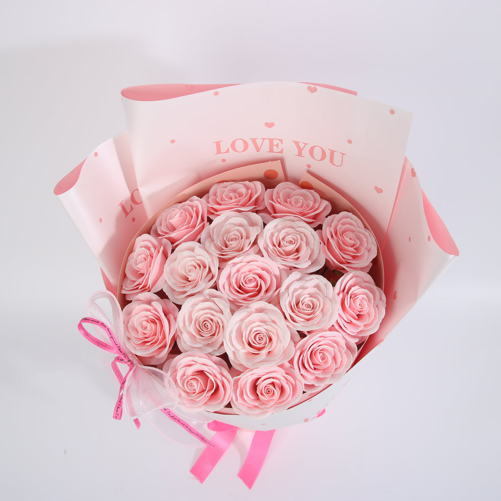 Blush Pink Rose Bouquet LOVE YOU