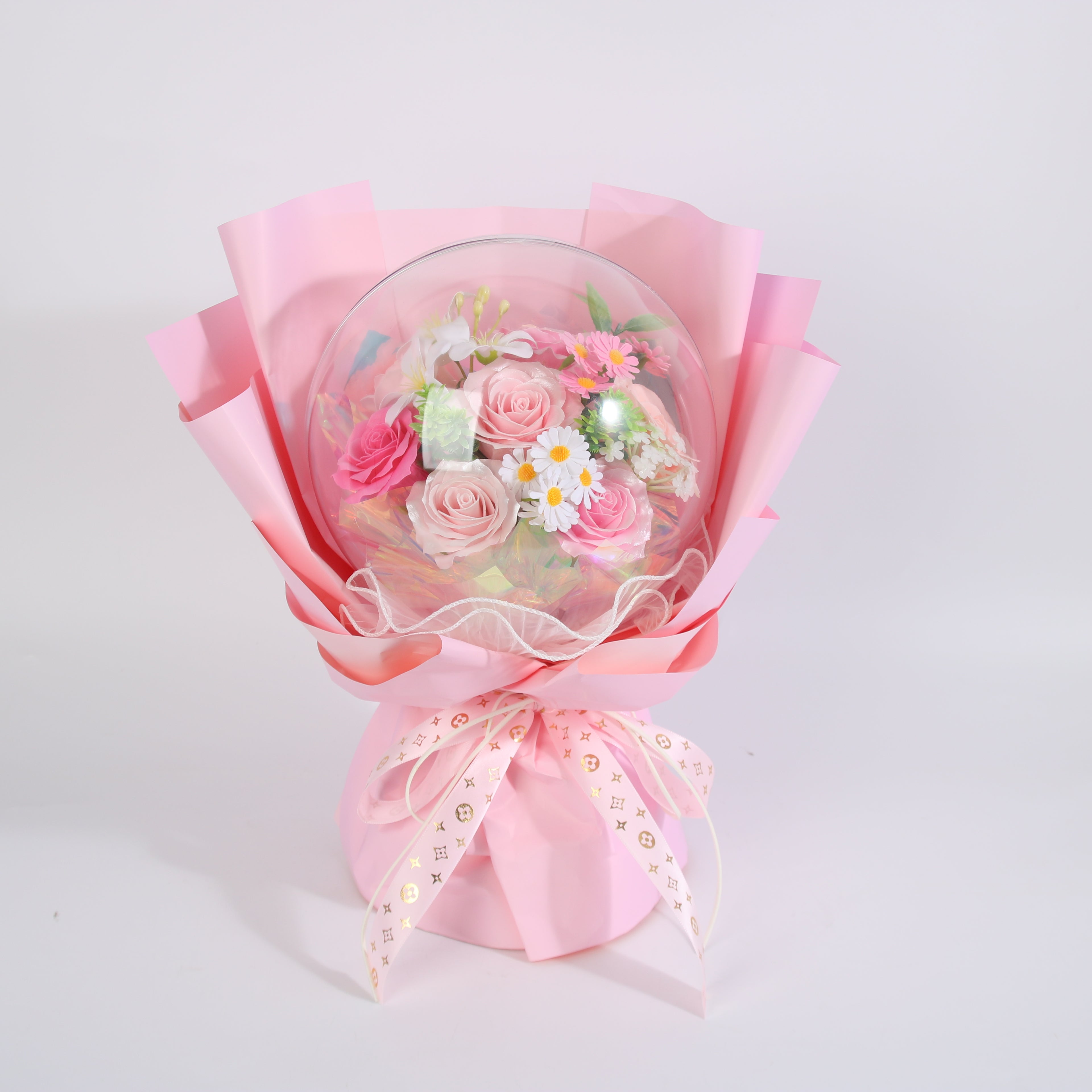 Pink Floral Globe Bouquet