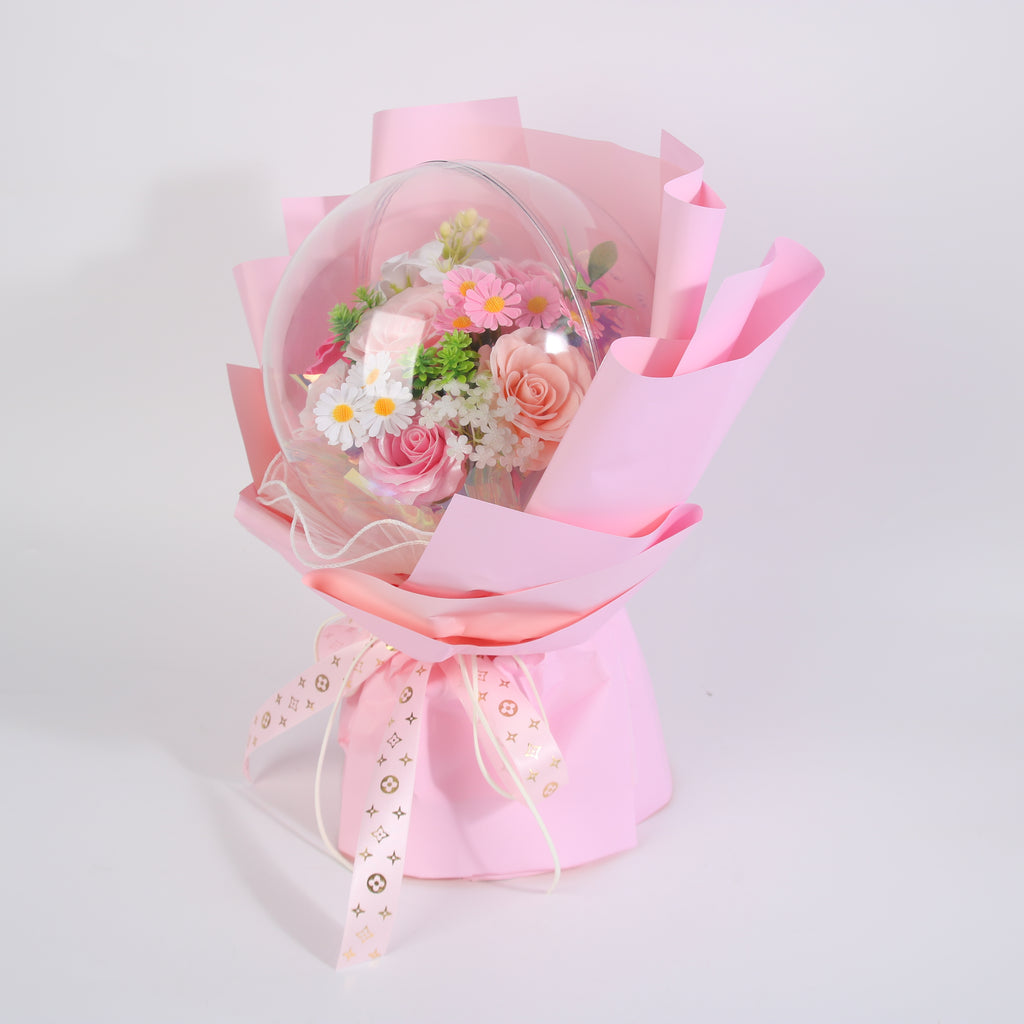Pink Floral Globe Bouquet