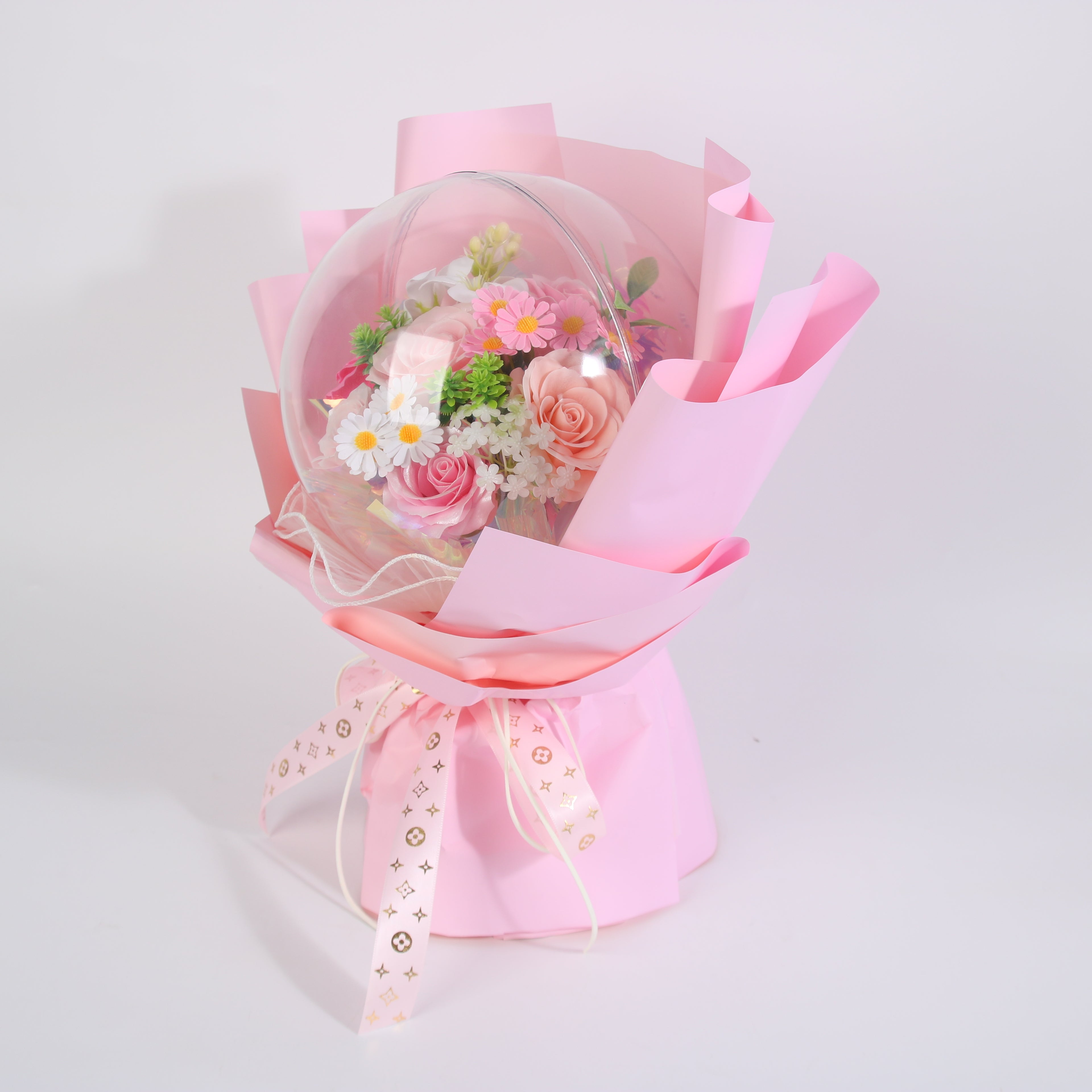 Pink Floral Globe Bouquet
