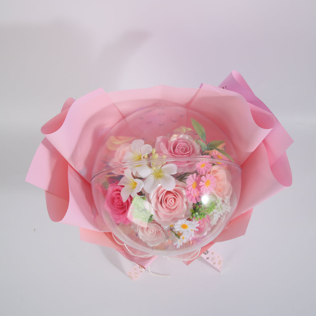 Pink Floral Globe Bouquet
