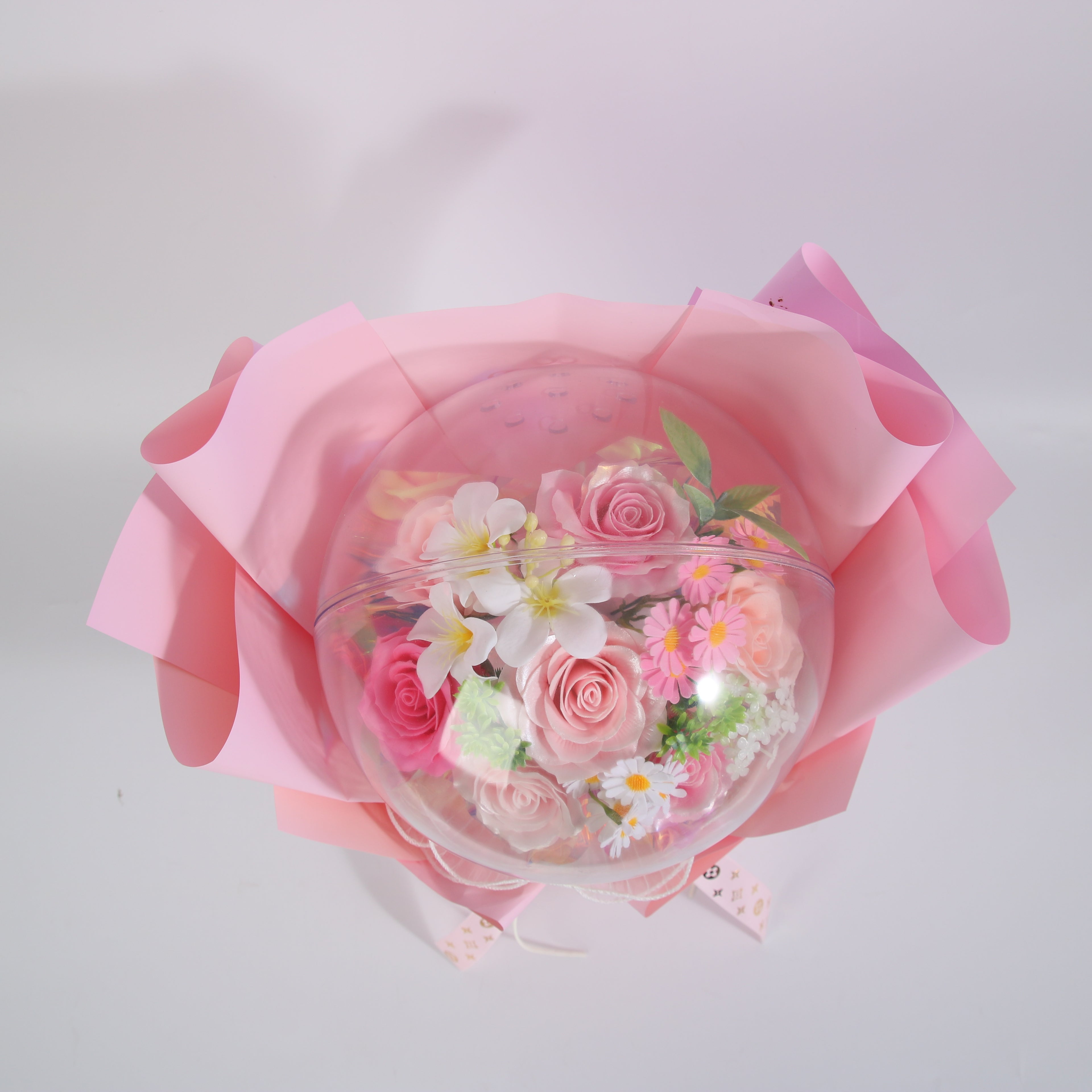 Pink Floral Globe Bouquet