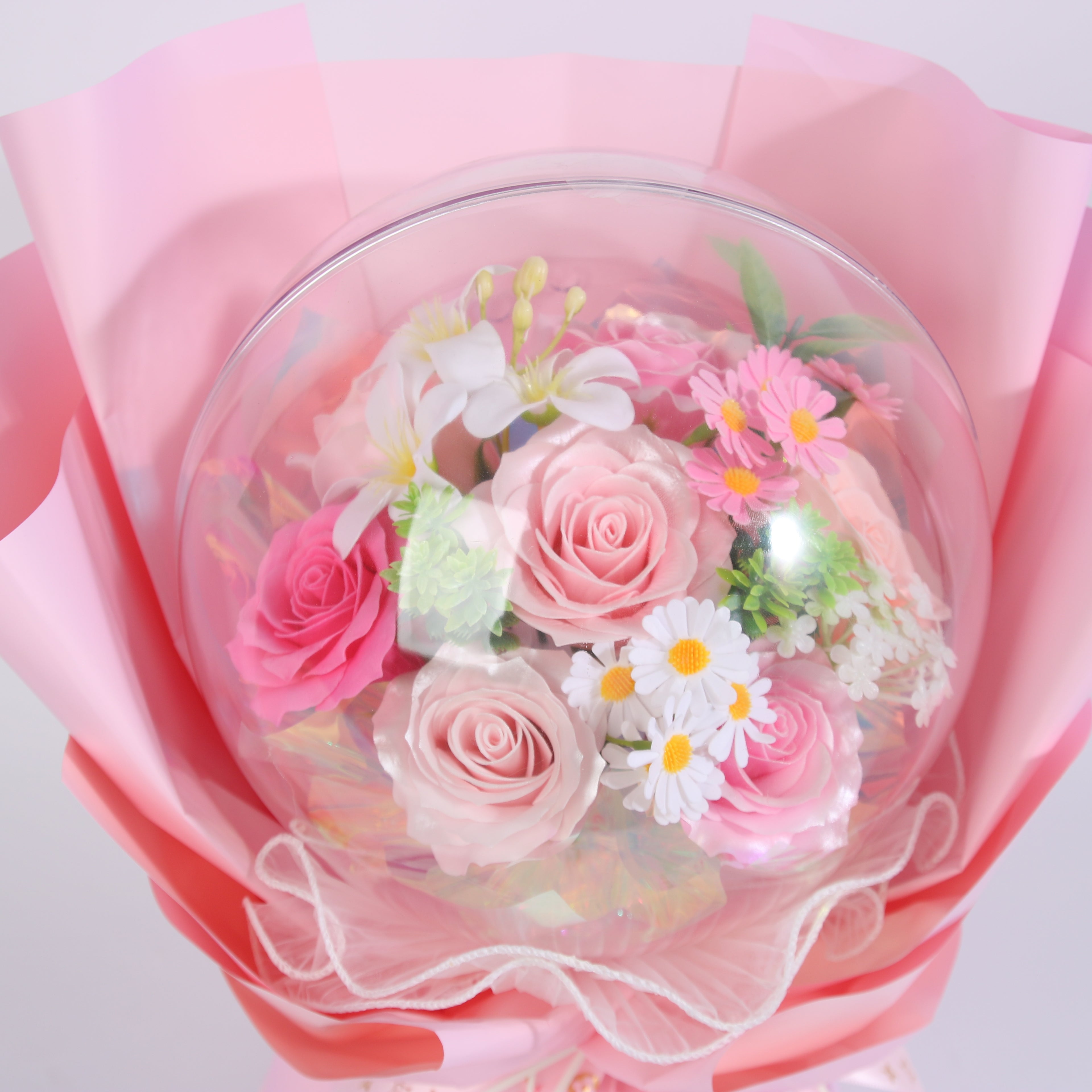 Pink Floral Globe Bouquet