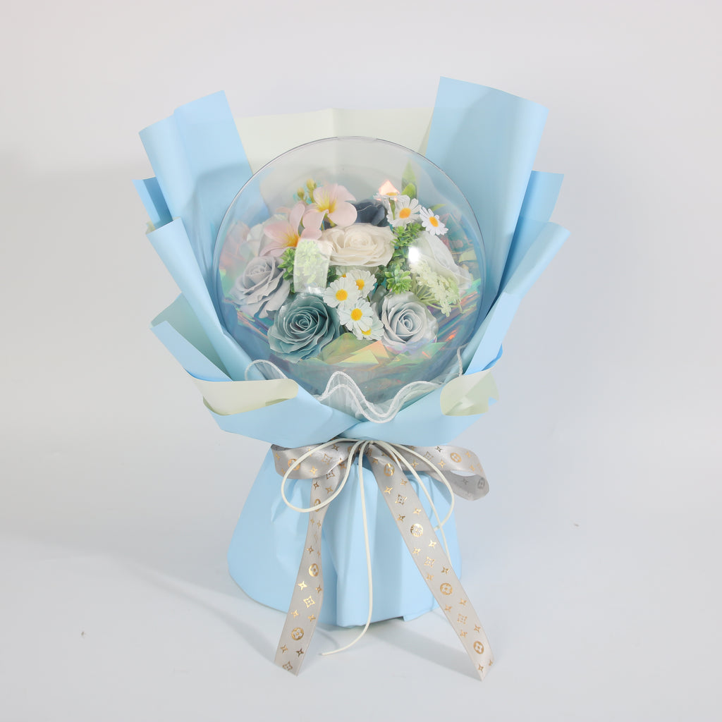 Blue Floral Globe Bouquet