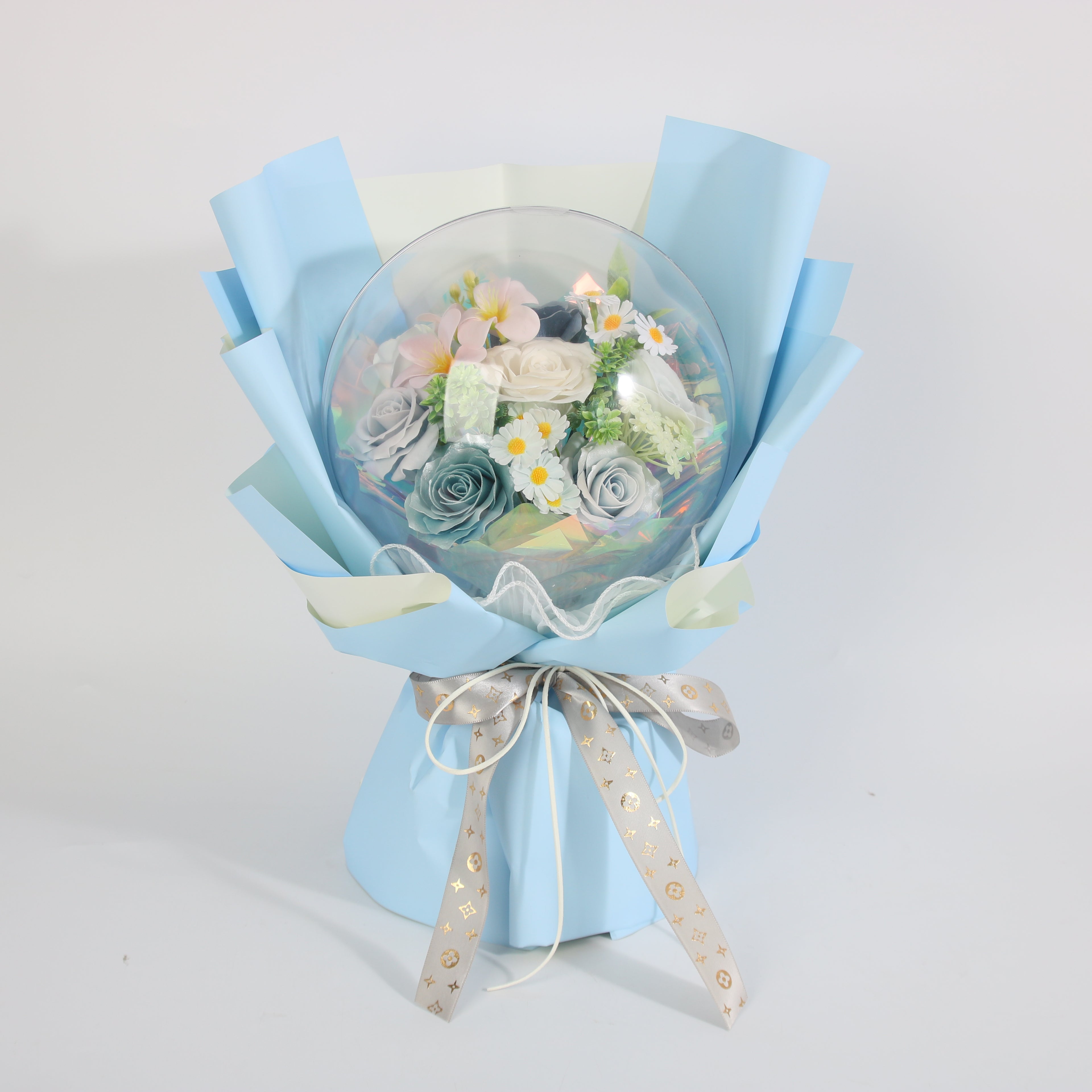 Blue Floral Globe Bouquet