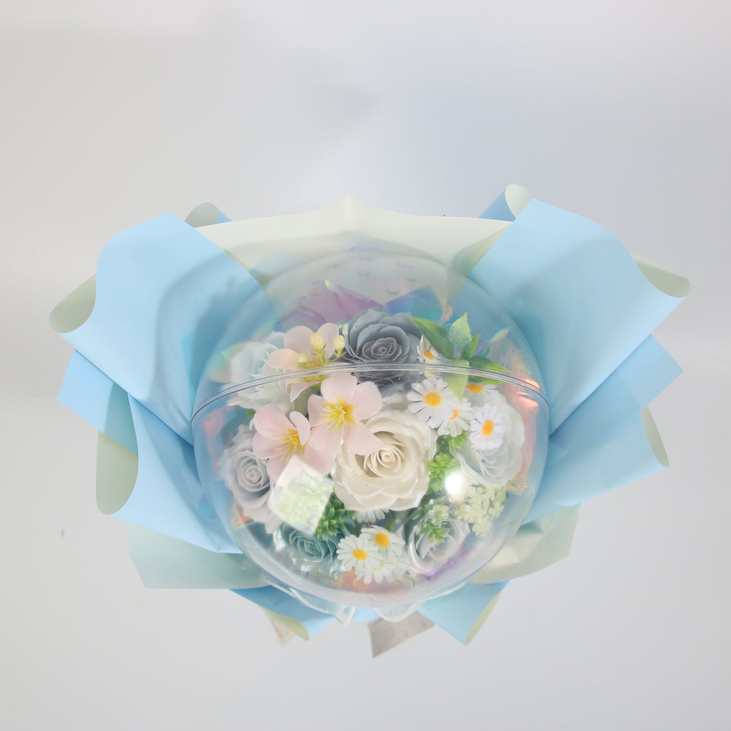 Blue Floral Globe Bouquet