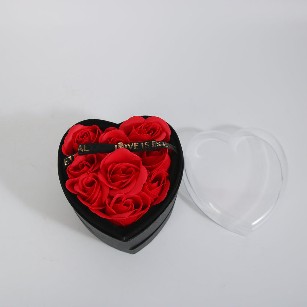 Gift Box with Red Roses Heart