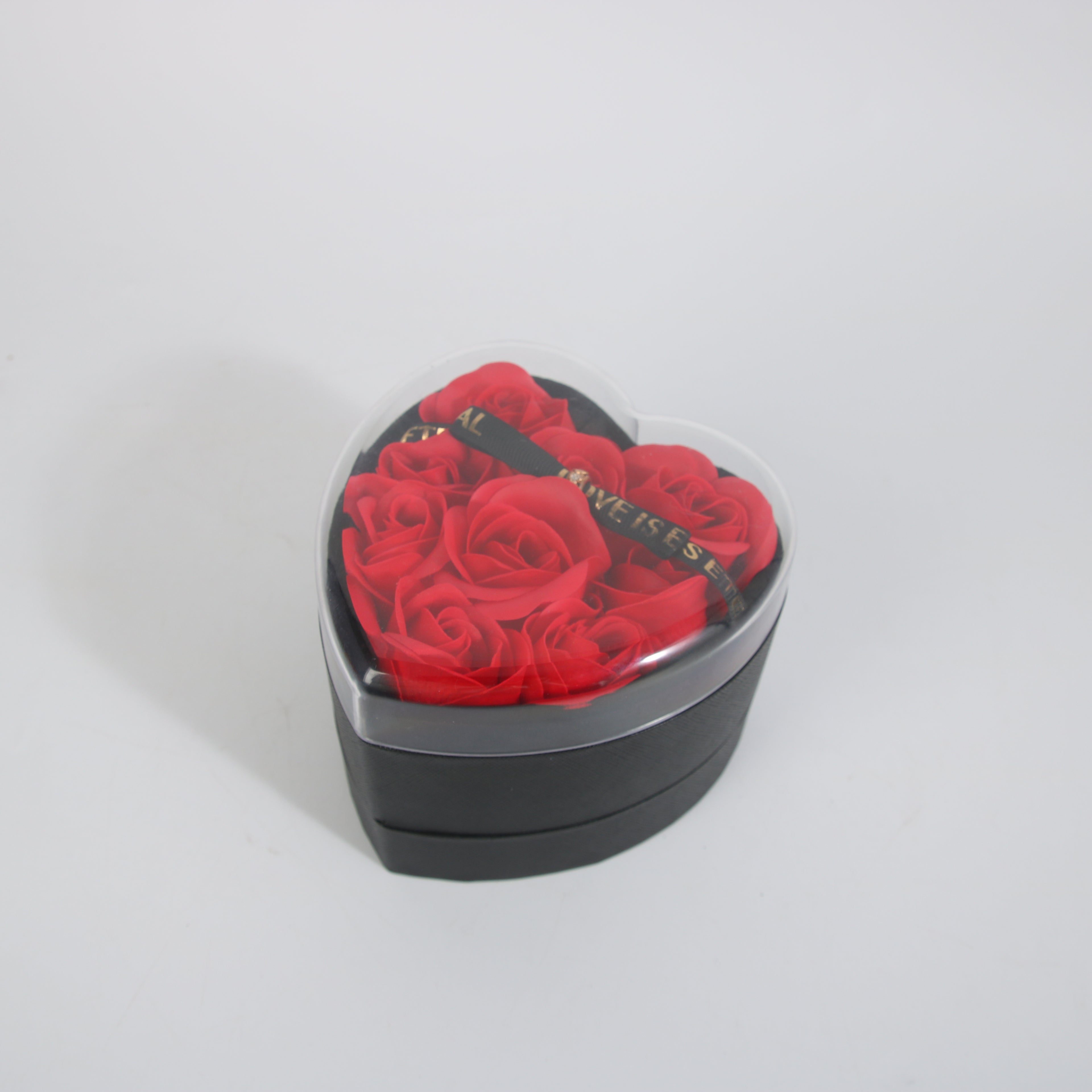 Gift Box with Red Roses Heart