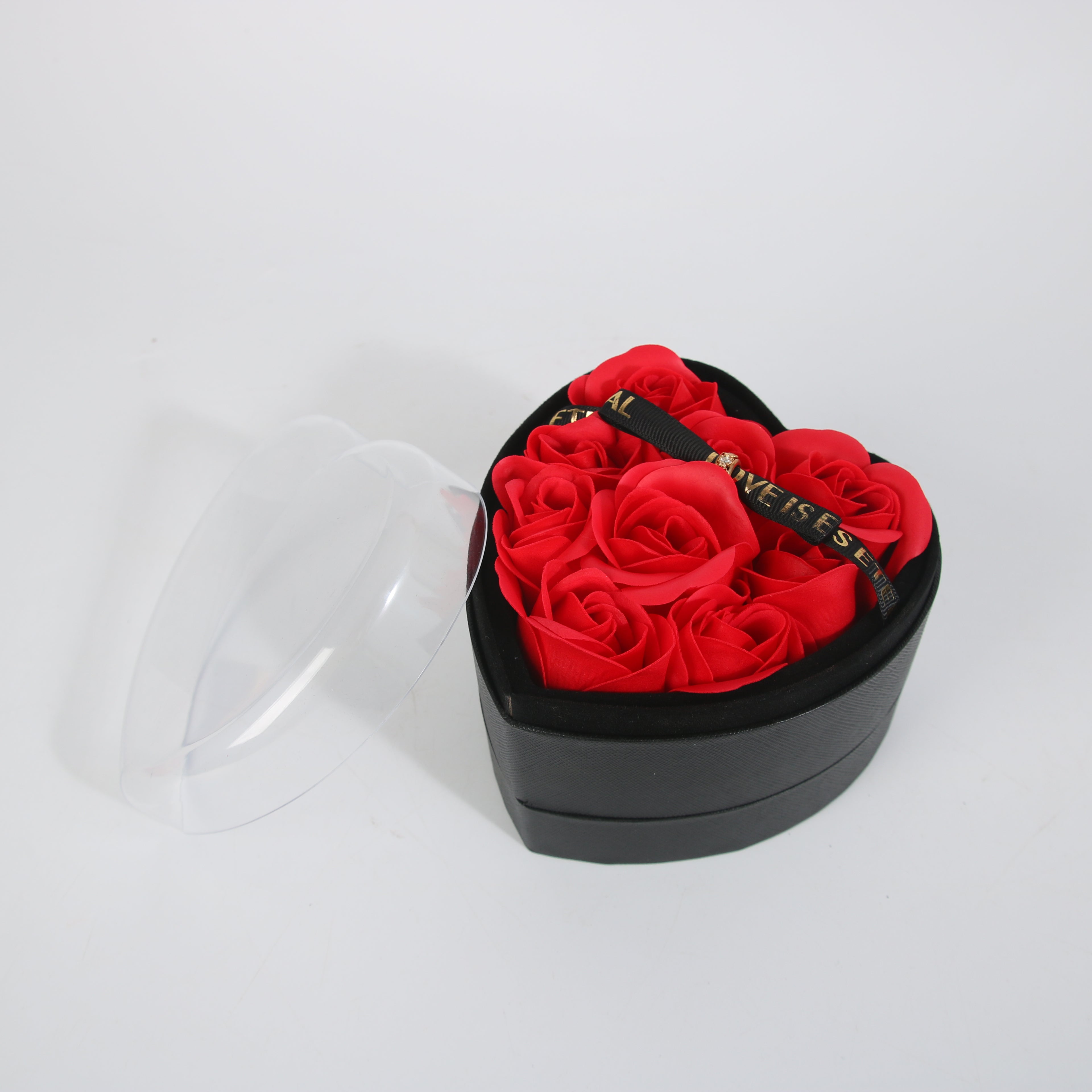 Gift Box with Red Roses Heart