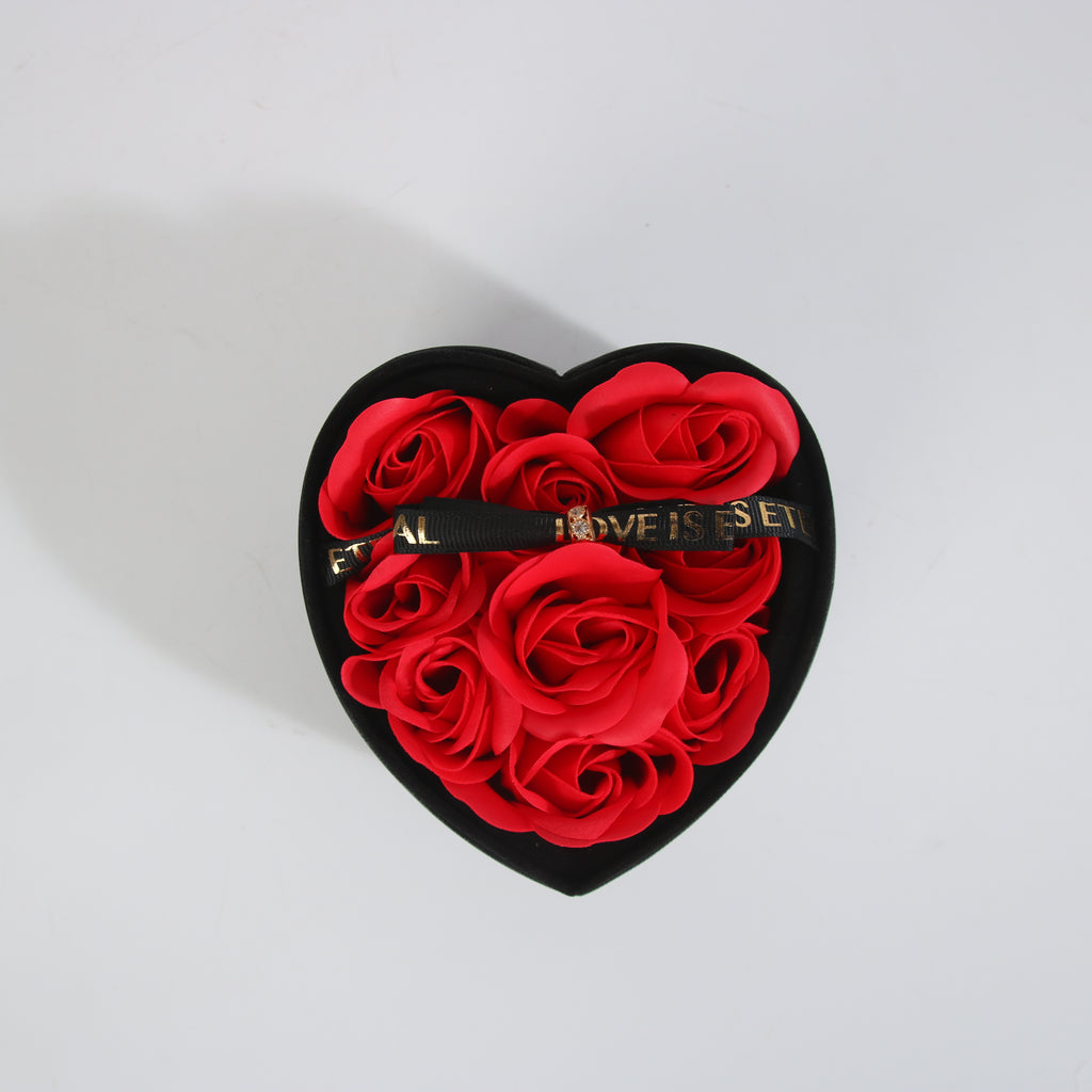 Gift Box with Red Roses Heart