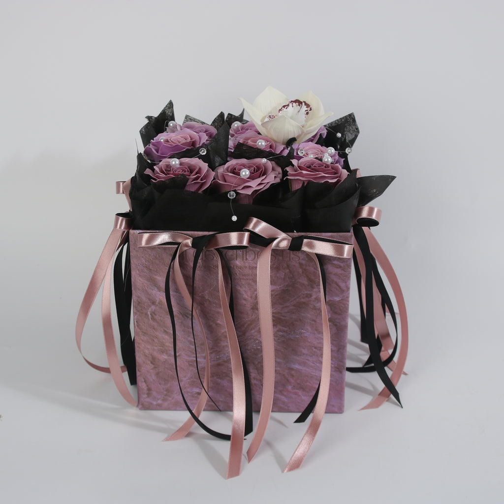 Lavender Rose Orchid Box