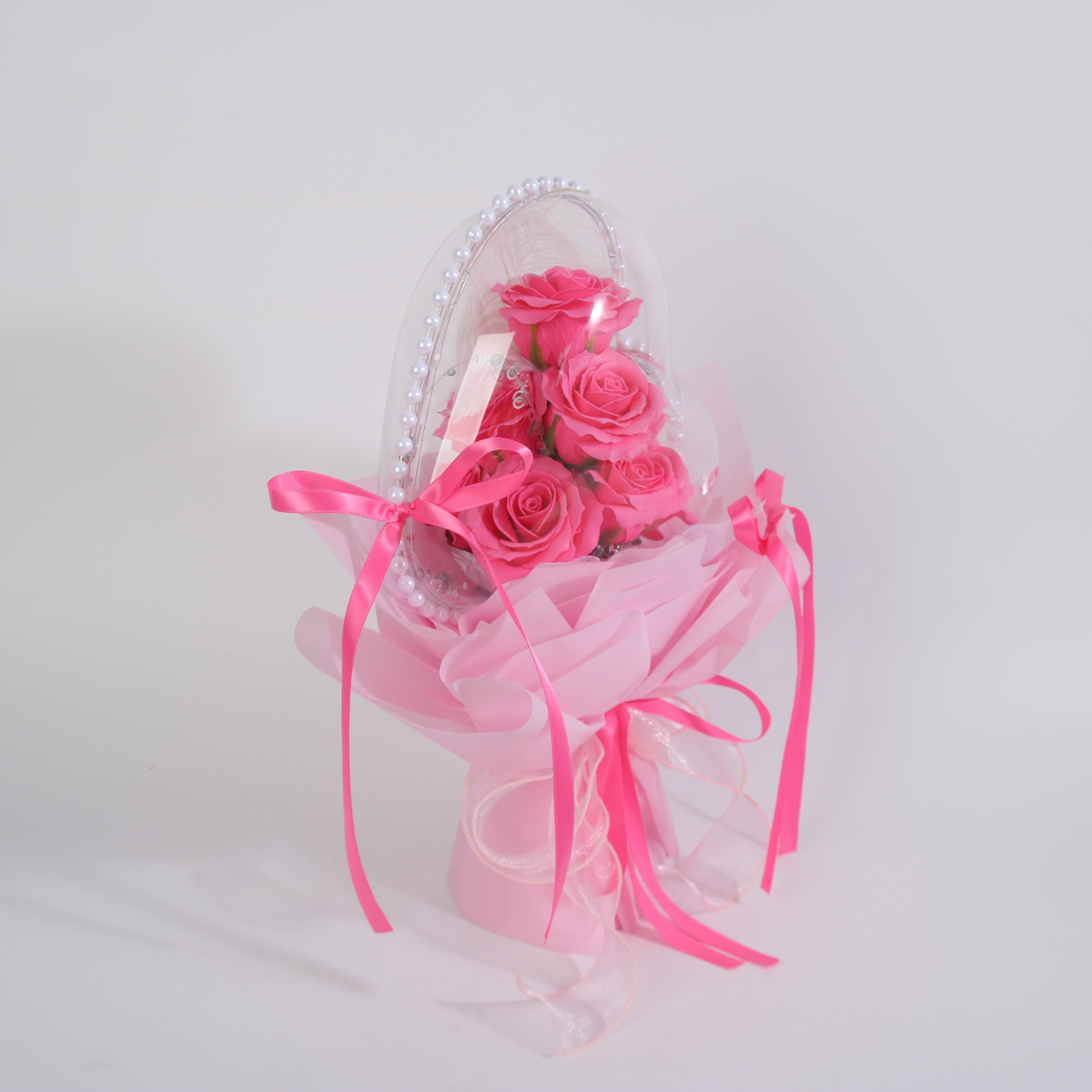 Pink Heart Rose Bouquet
