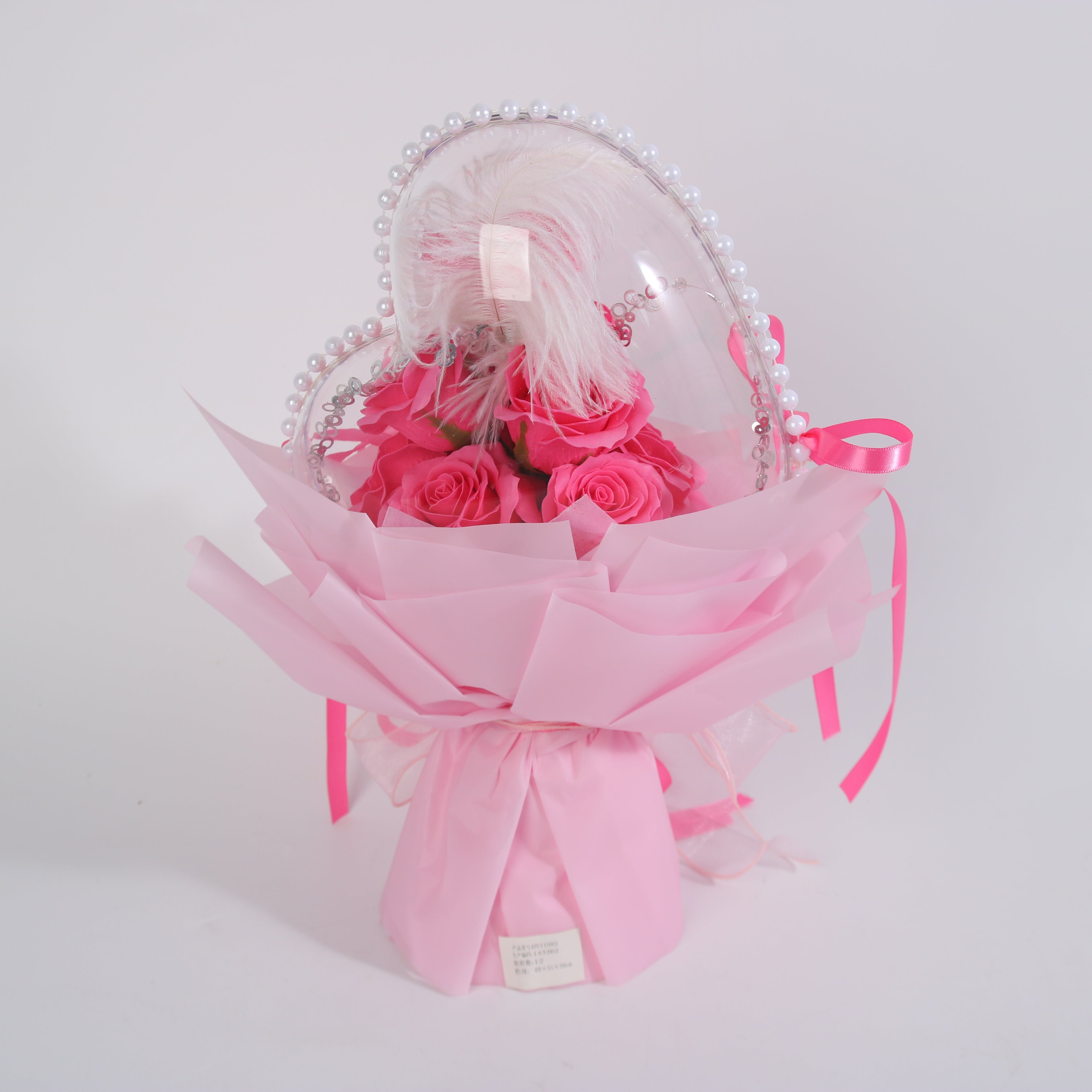 Pink Heart Rose Bouquet