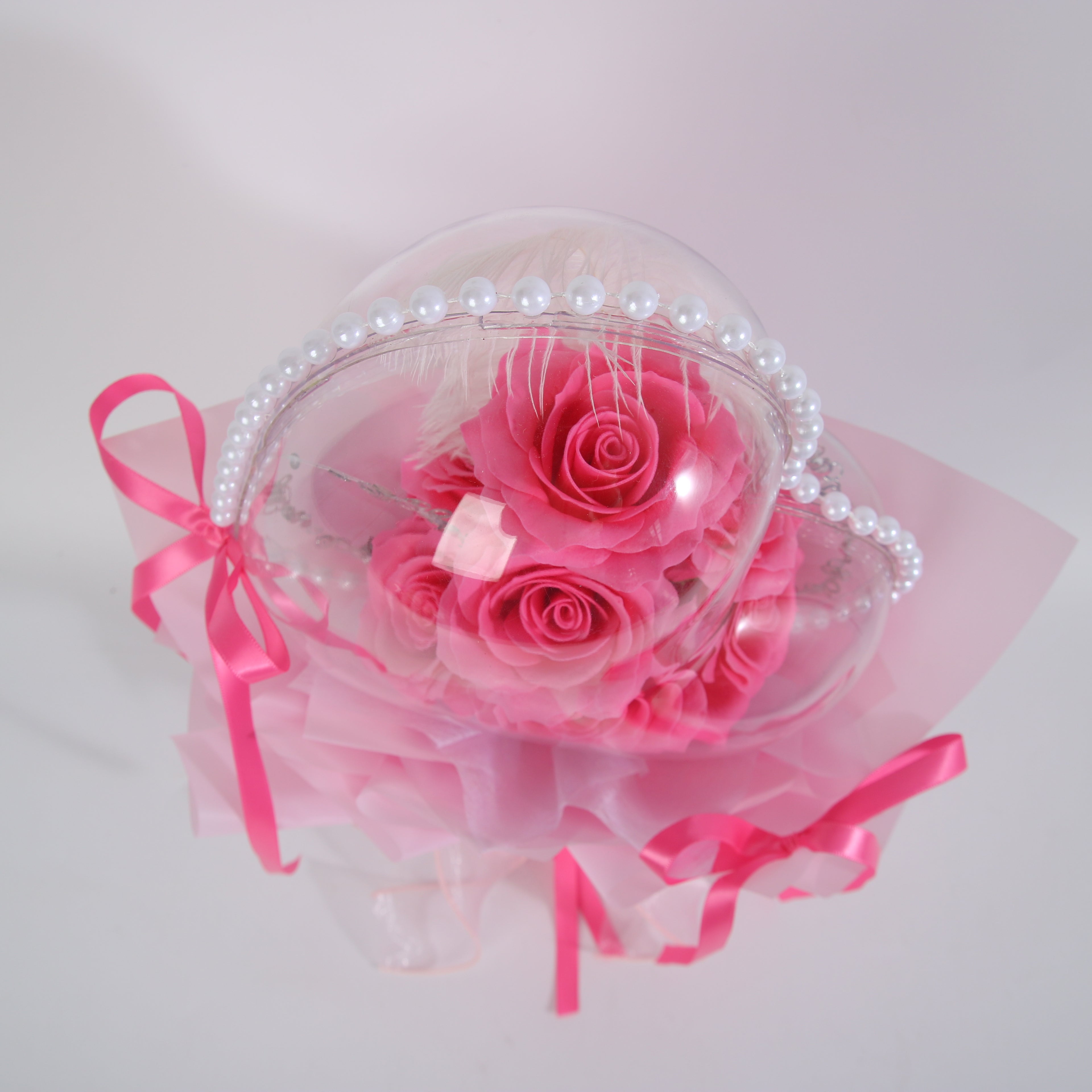 Pink Heart Rose Bouquet