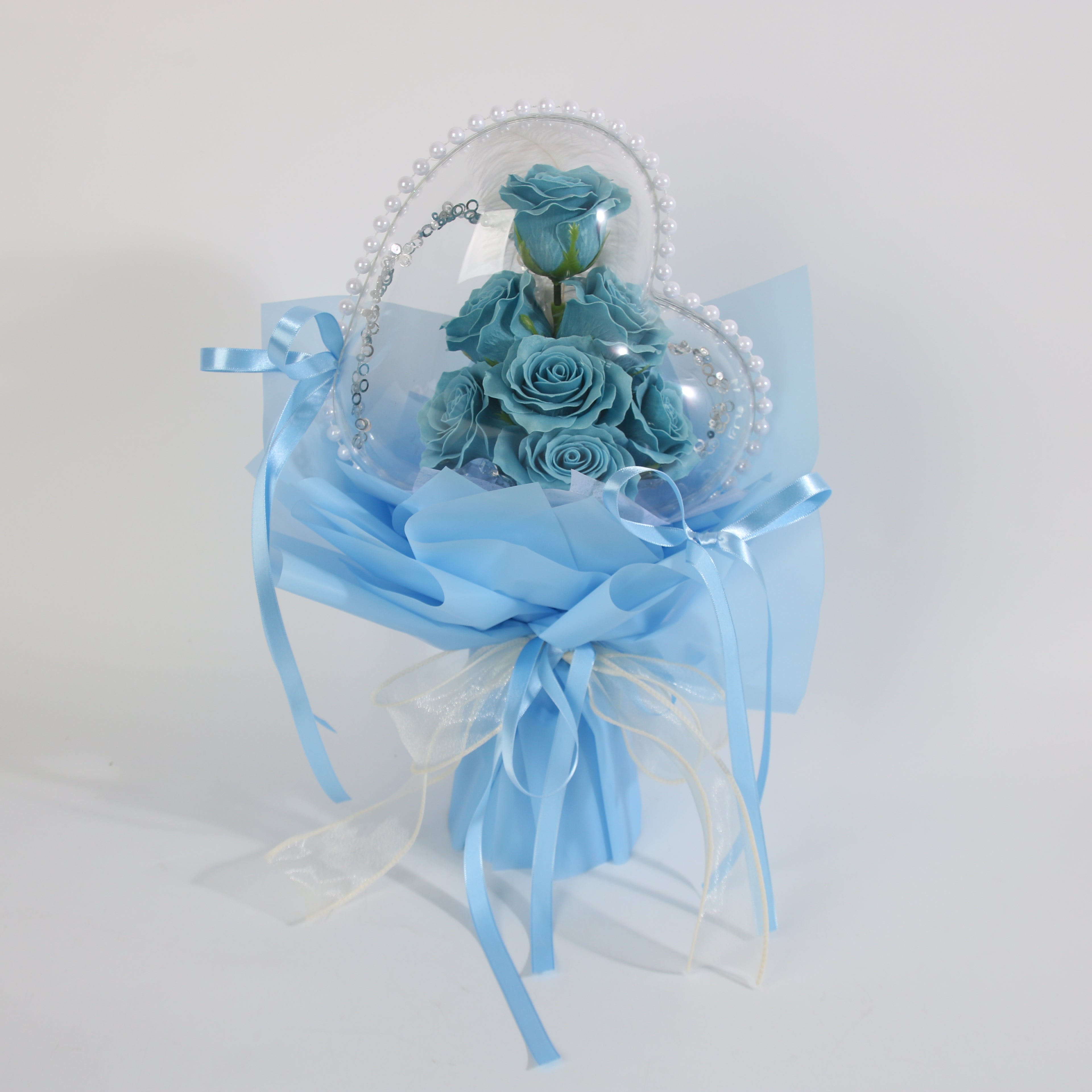Blue Heart Rose Bouquet