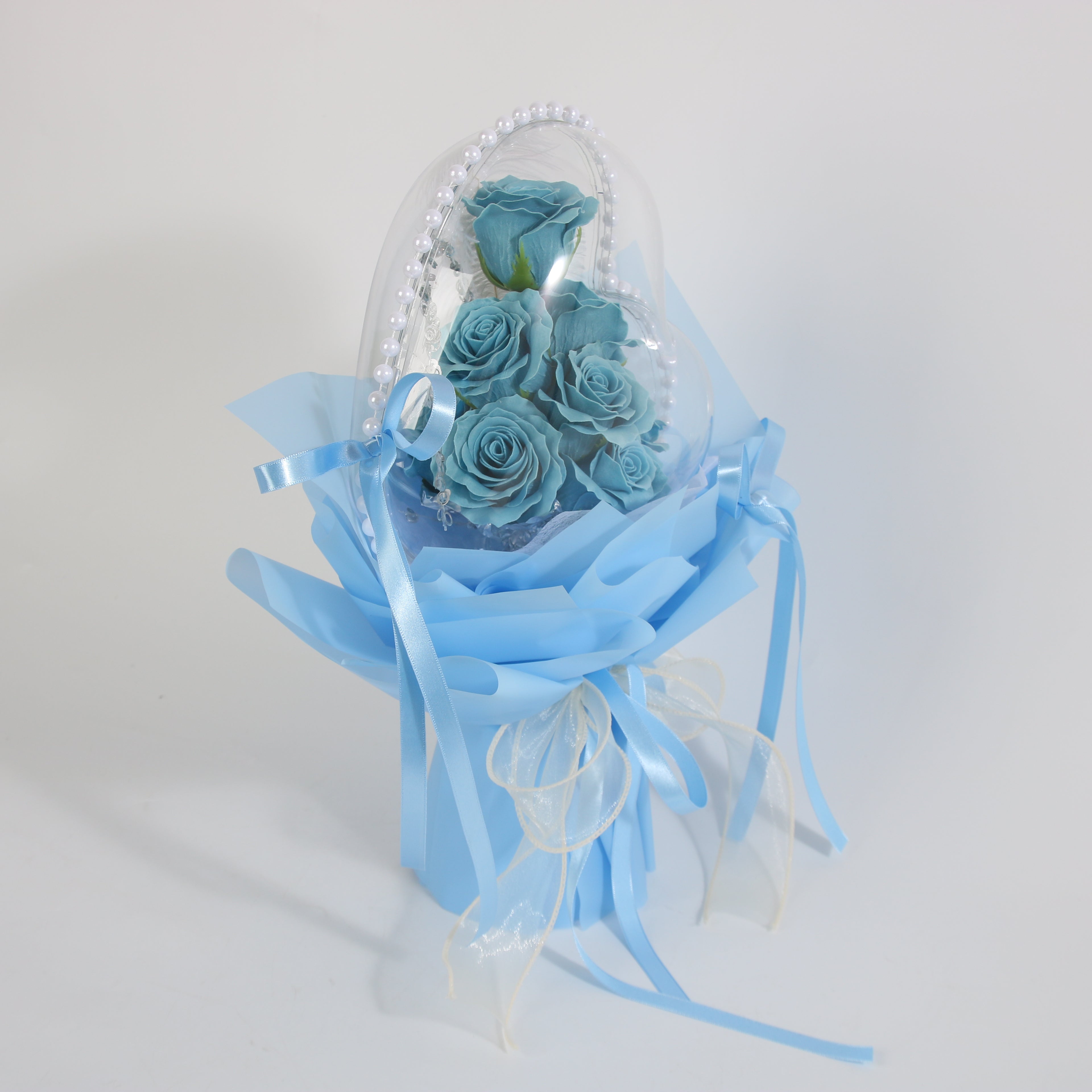 Blue Heart Rose Bouquet