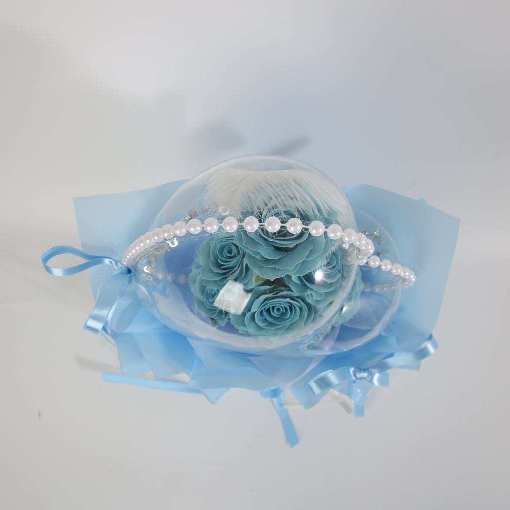 Blue Heart Rose Bouquet