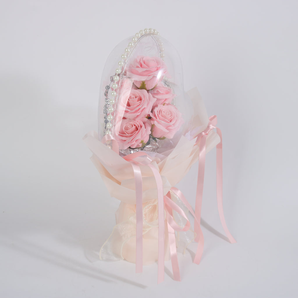 Blush Pink Heart Rose Bouquet