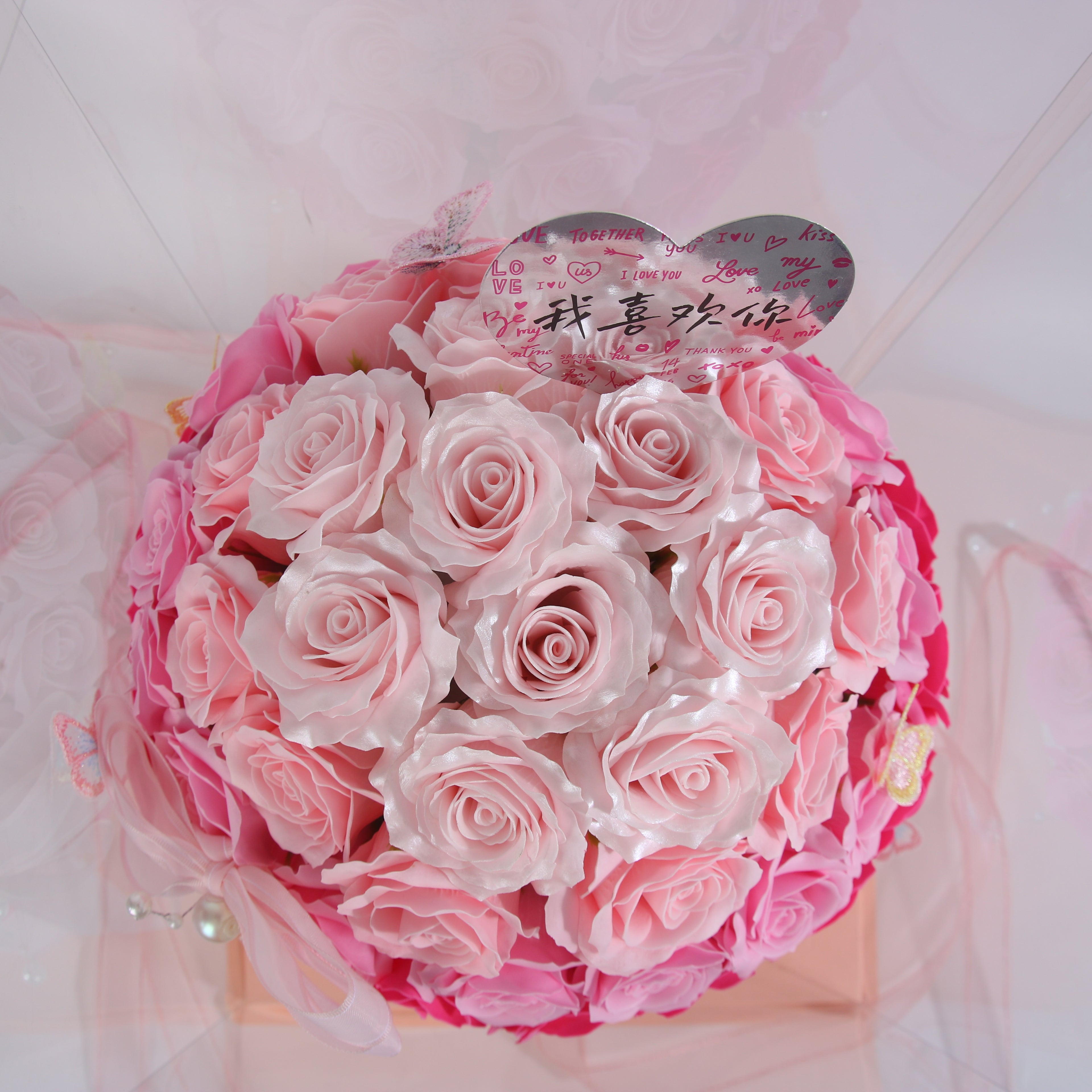Forever Love Rose Dome – Luxury Preserved Rose Arrangement