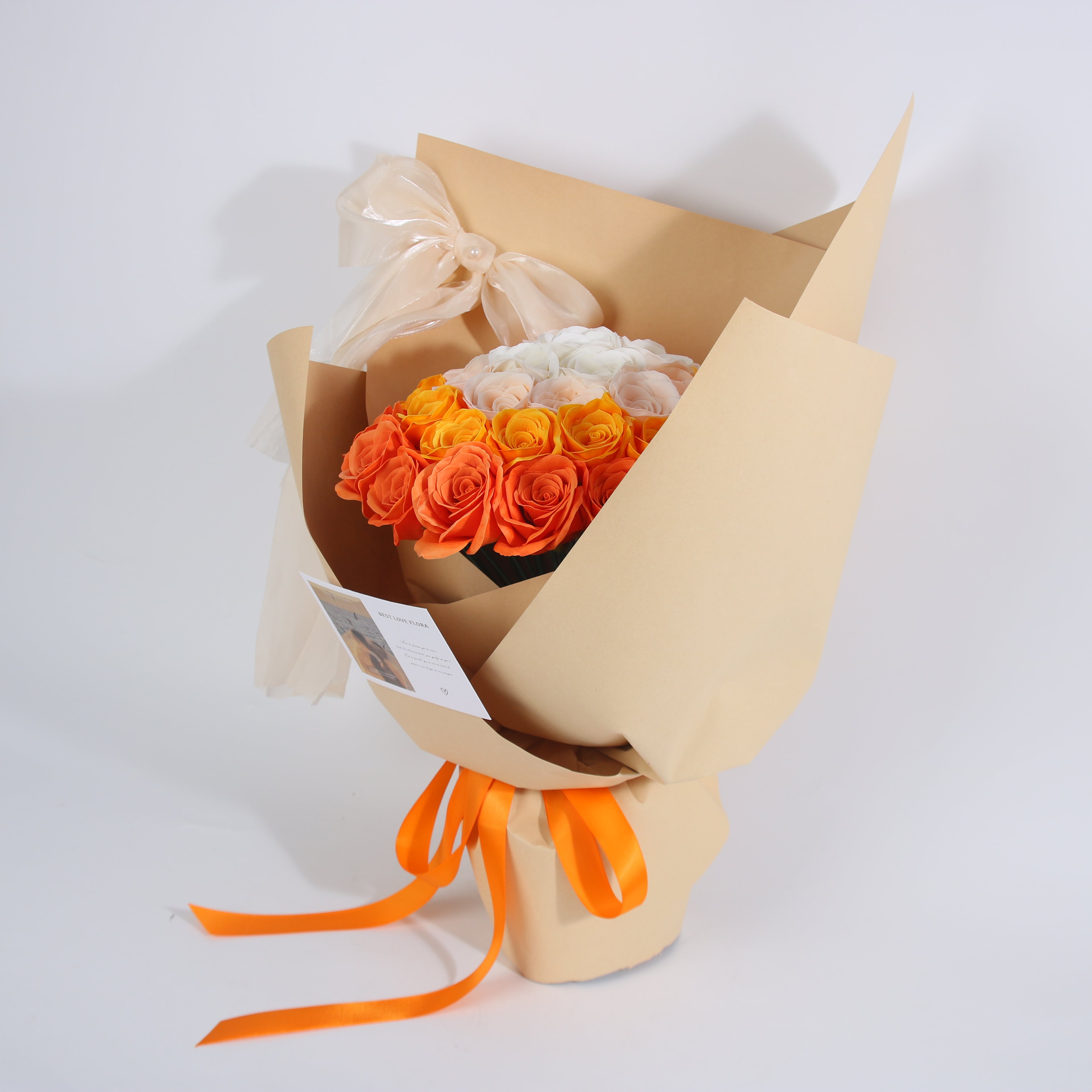 Sunset Glow Forever Rose Bouquet