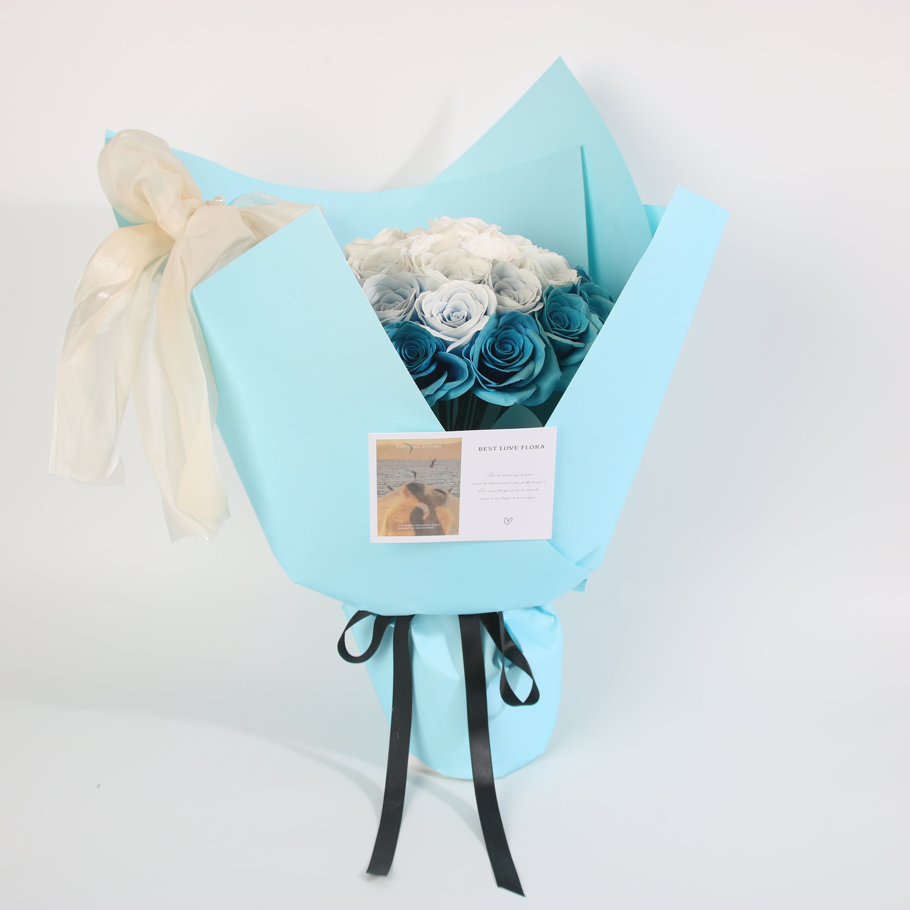 Ocean Serenity Forever Rose Bouquet
