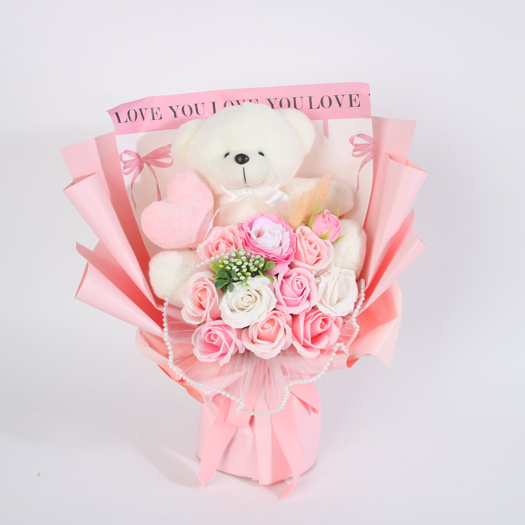 Sweetheart Teddy Rose Bouquet