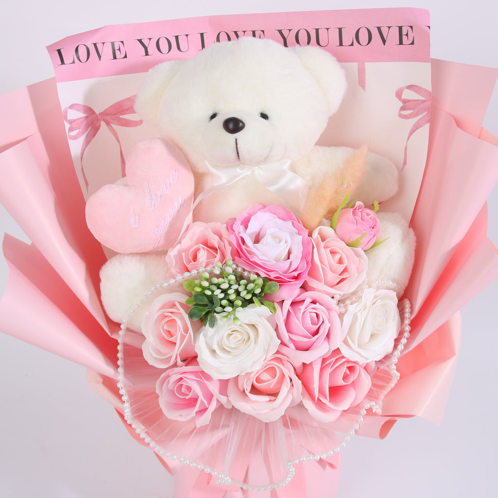 Sweetheart Teddy Rose Bouquet