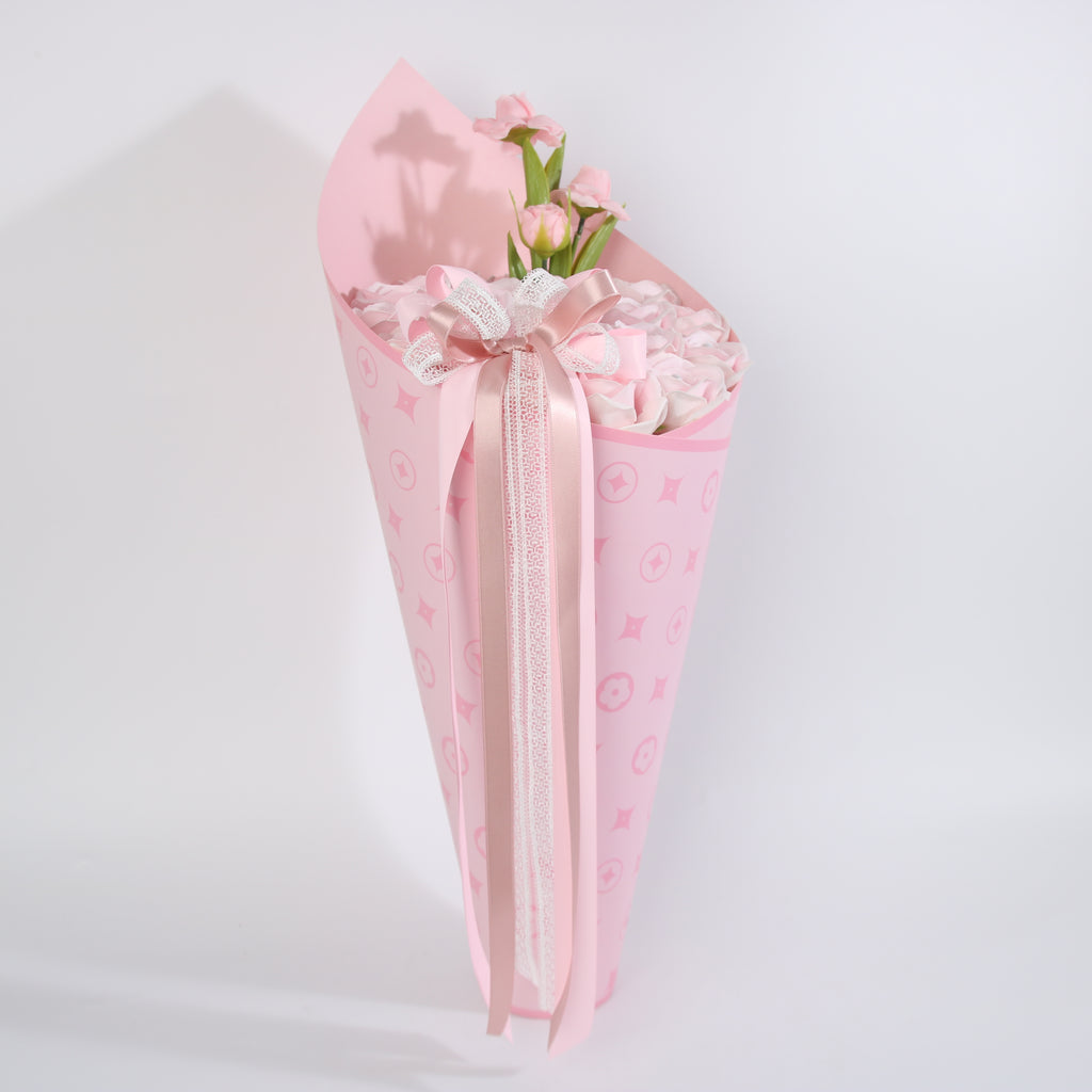 Blush Pearl Rose Cone Bouquet
